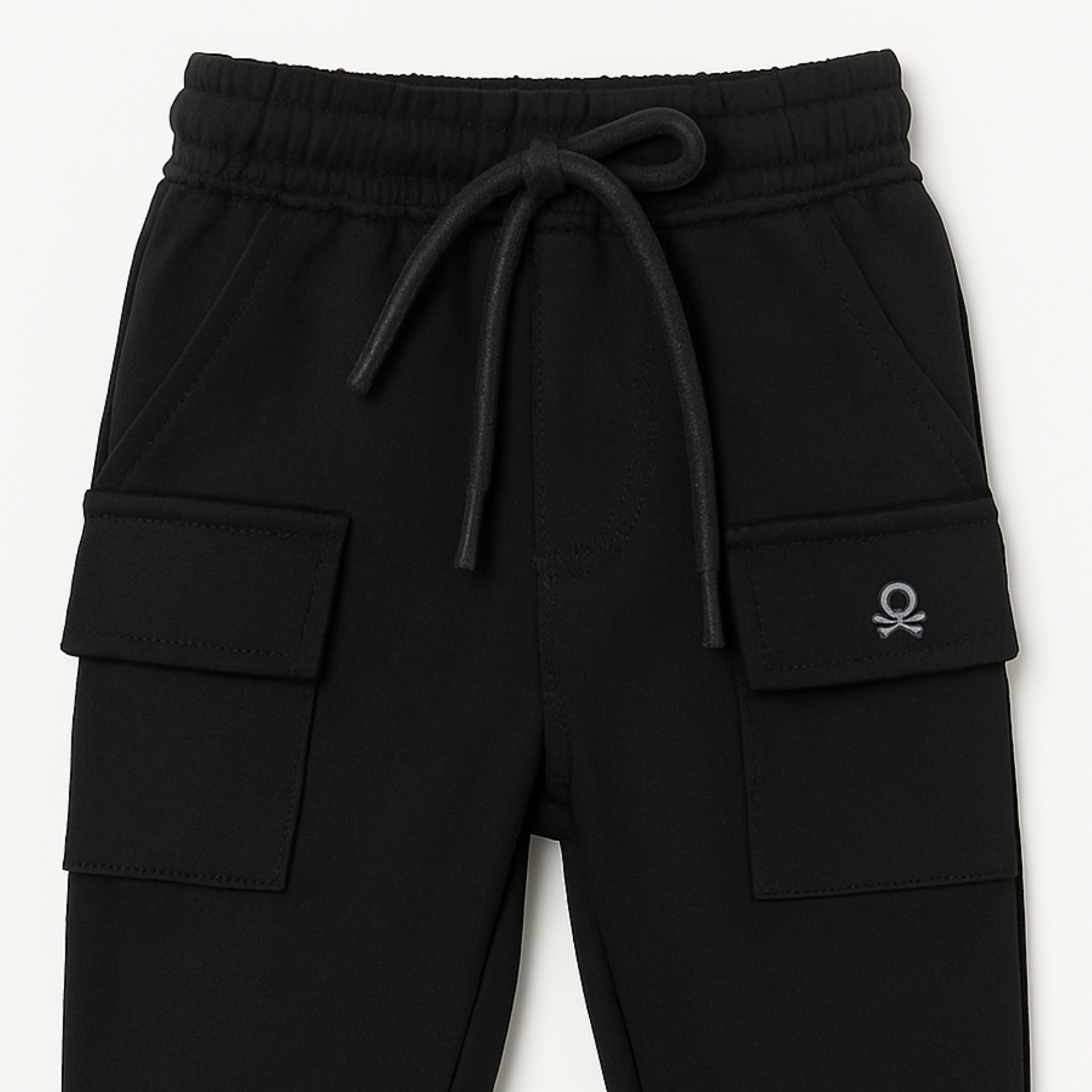 Smile Baby Boys Black Cargo Jogger Pants with Pockets – Age 3 to 24 Months