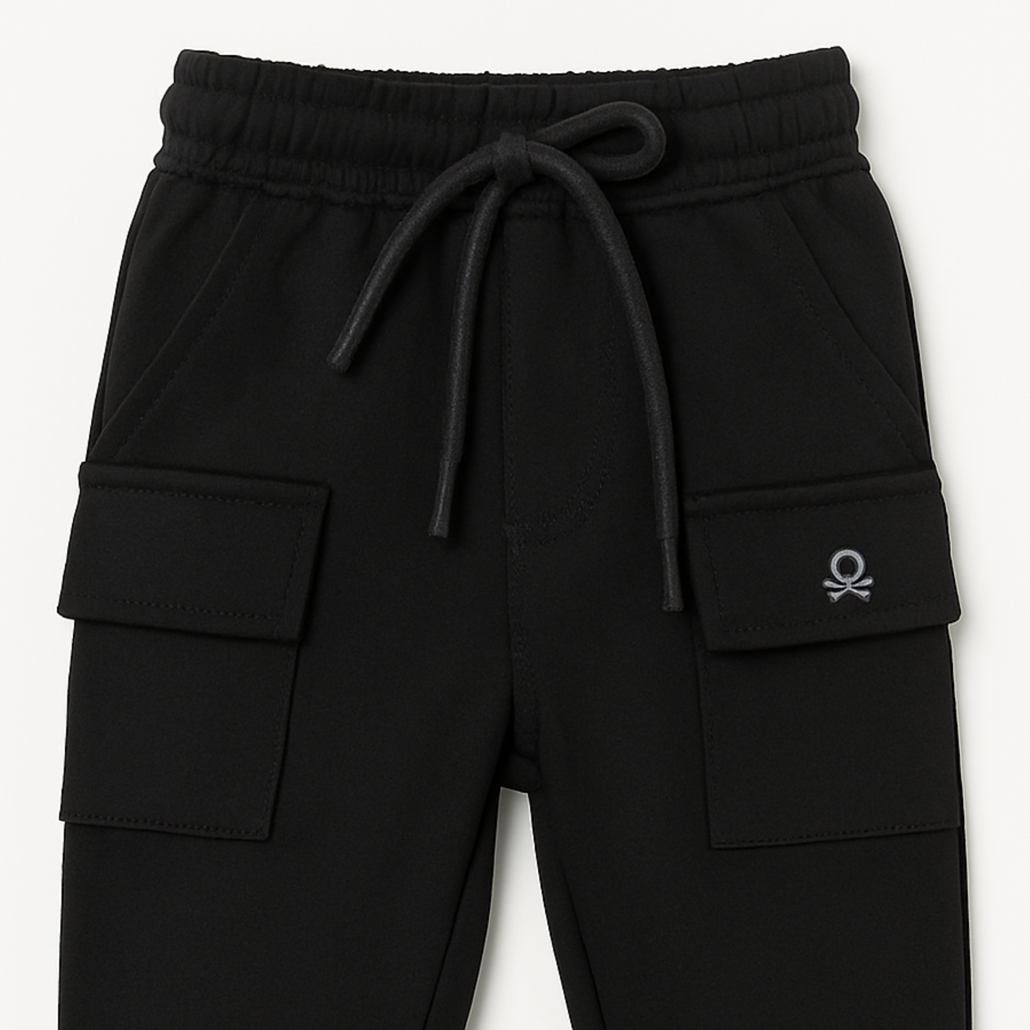 Smile Baby Boys Black Cargo Jogger Pants with Pockets – Age 3 to 24 Months