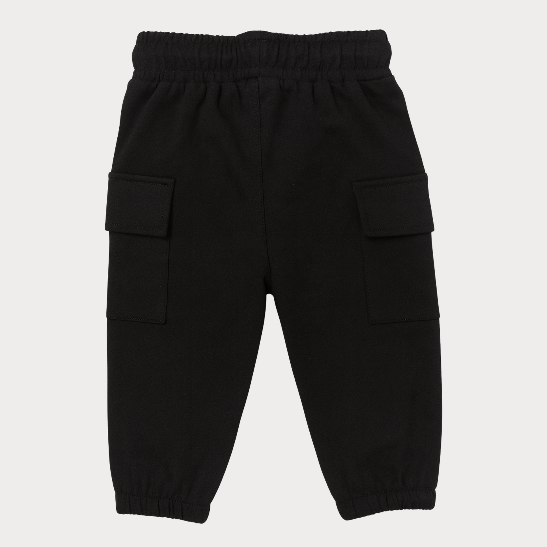 Smile Baby Boys Black Cargo Jogger Pants with Pockets – Age 3 to 24 Months