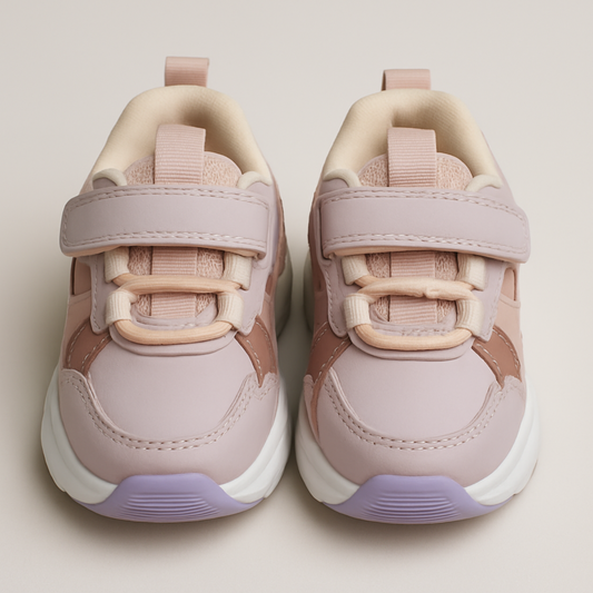Smile Baby Kids LED Light-Up Sneakers with Velcro Strap – Peach