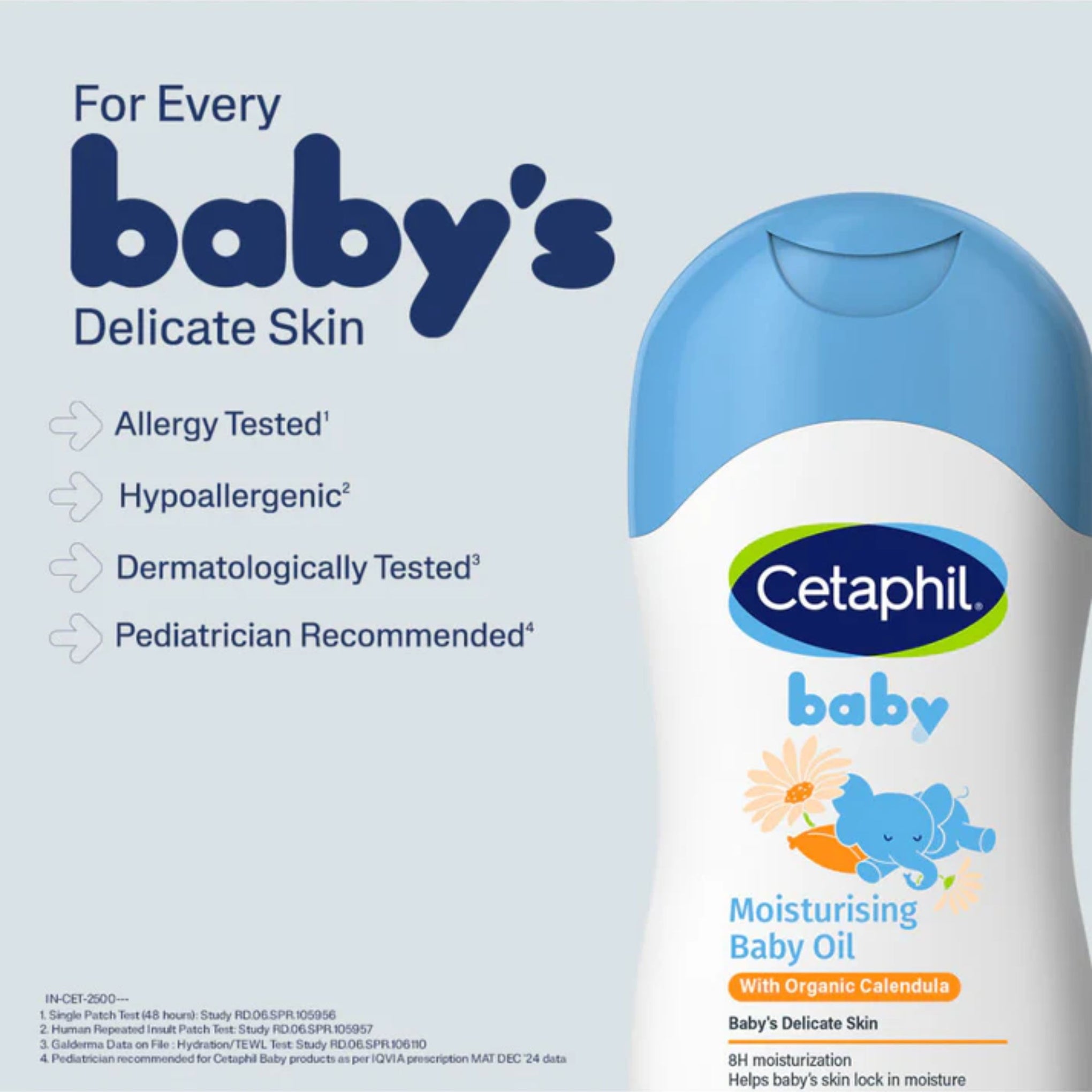 Cetaphil Baby Moisturising Baby Oil with Organic Calendula – Gentle Care for Delicate Skin, 200 ml