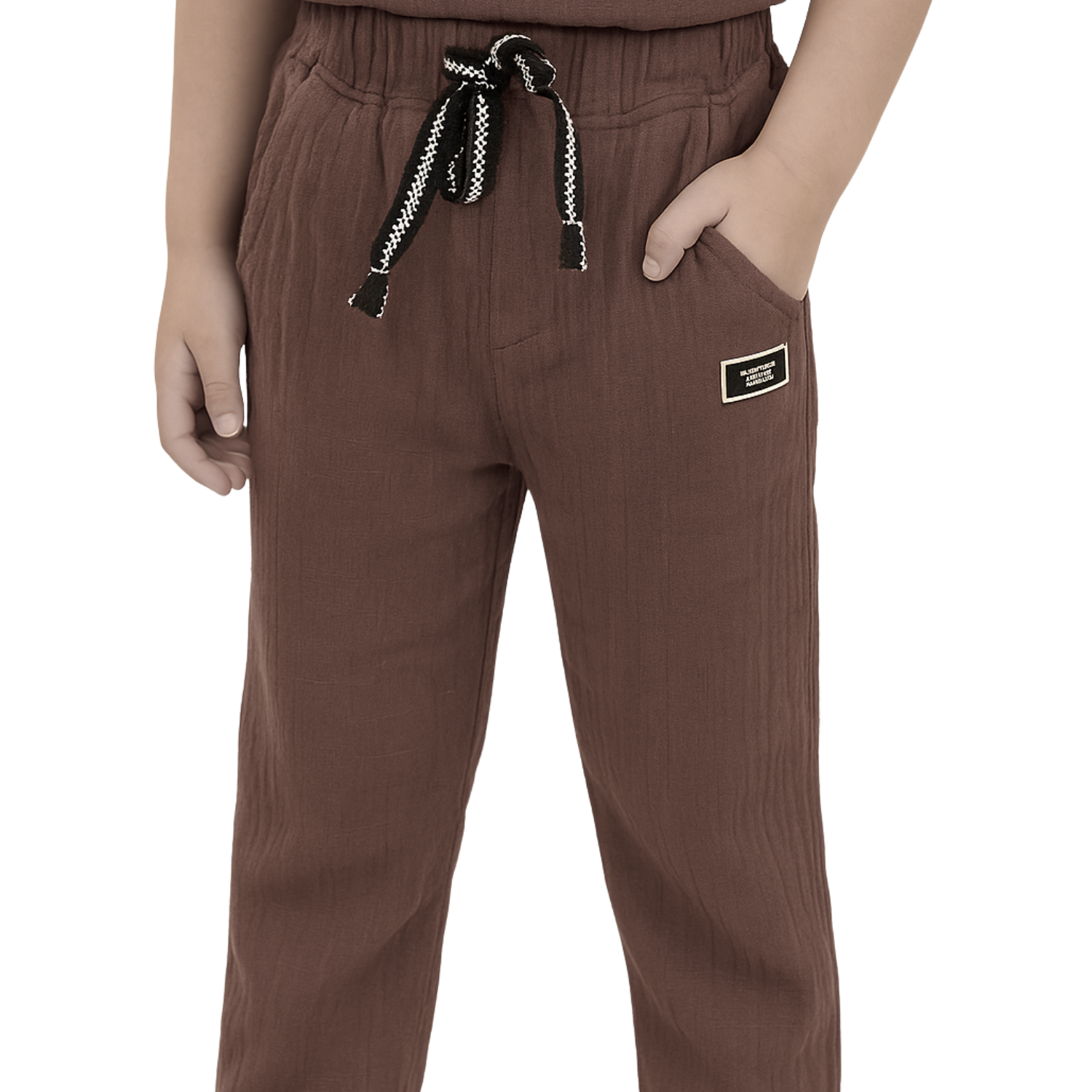 GUSTO Boys Cotton Kurta Pajama Set – Fawn, Brown, Cream & P. Green | Ages 6M–3Y
