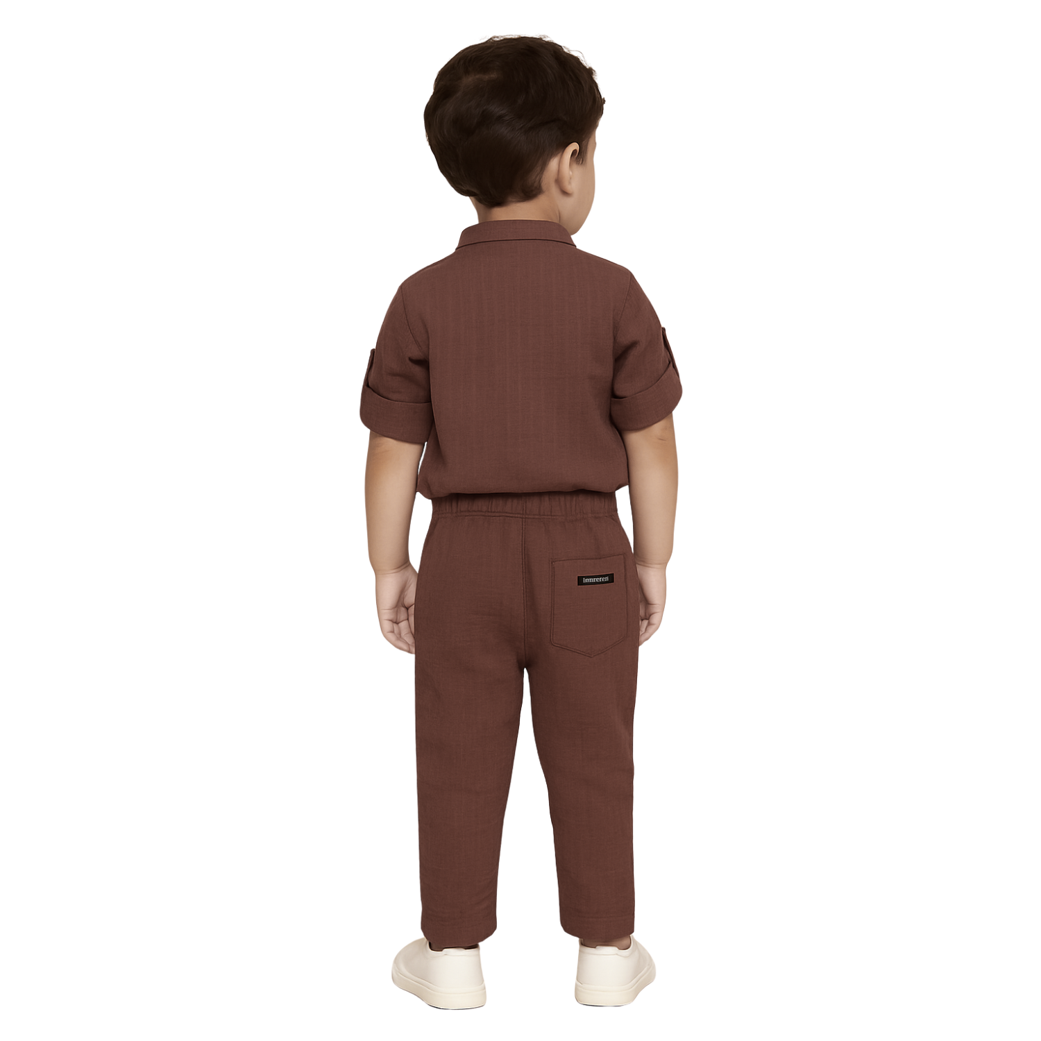 GUSTO Boys Cotton Kurta Pajama Set – Fawn, Brown, Cream & P. Green | Ages 6M–3Y