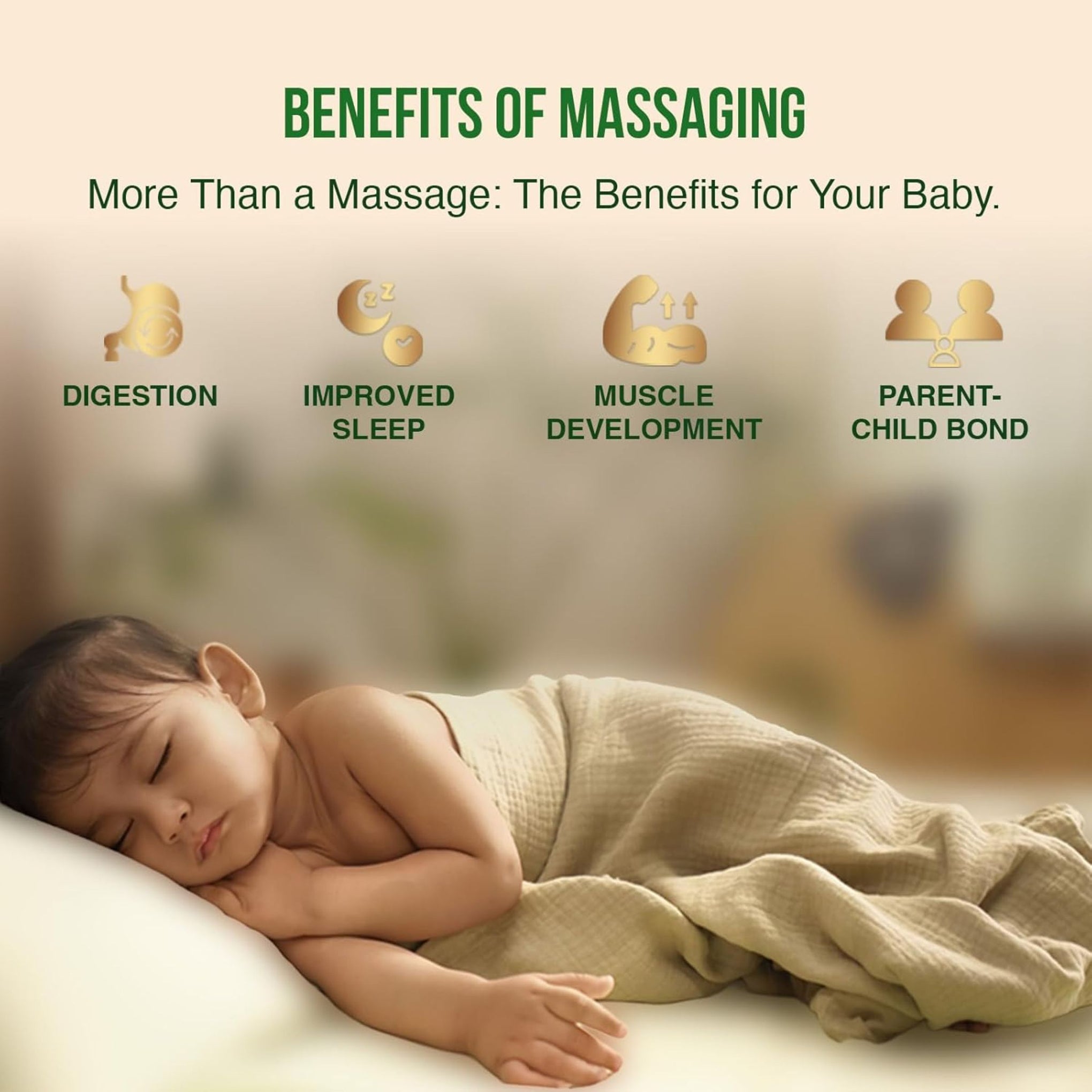 Figaro Baby Massage Oil with Natural Olive Oil & Vitamin E – Gentle Nourishment for Baby’s Skin (400 ml)