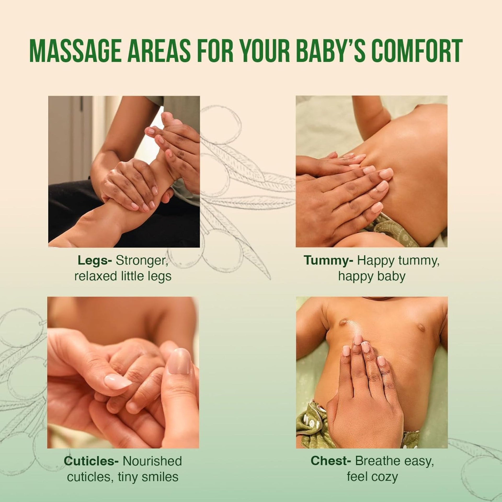 Figaro Baby Massage Oil with Natural Olive Oil & Vitamin E – Gentle Nourishment for Baby’s Skin (400 ml)