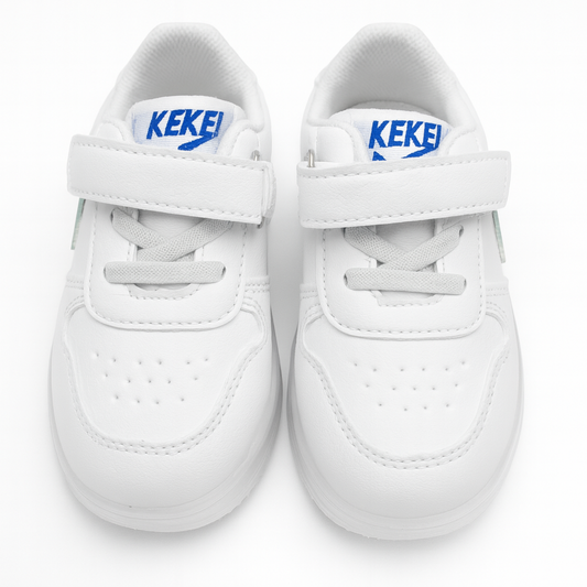 Smile Baby Kids LED Light-Up Sneakers with Velcro Strap – White, Blue & Pink Variants