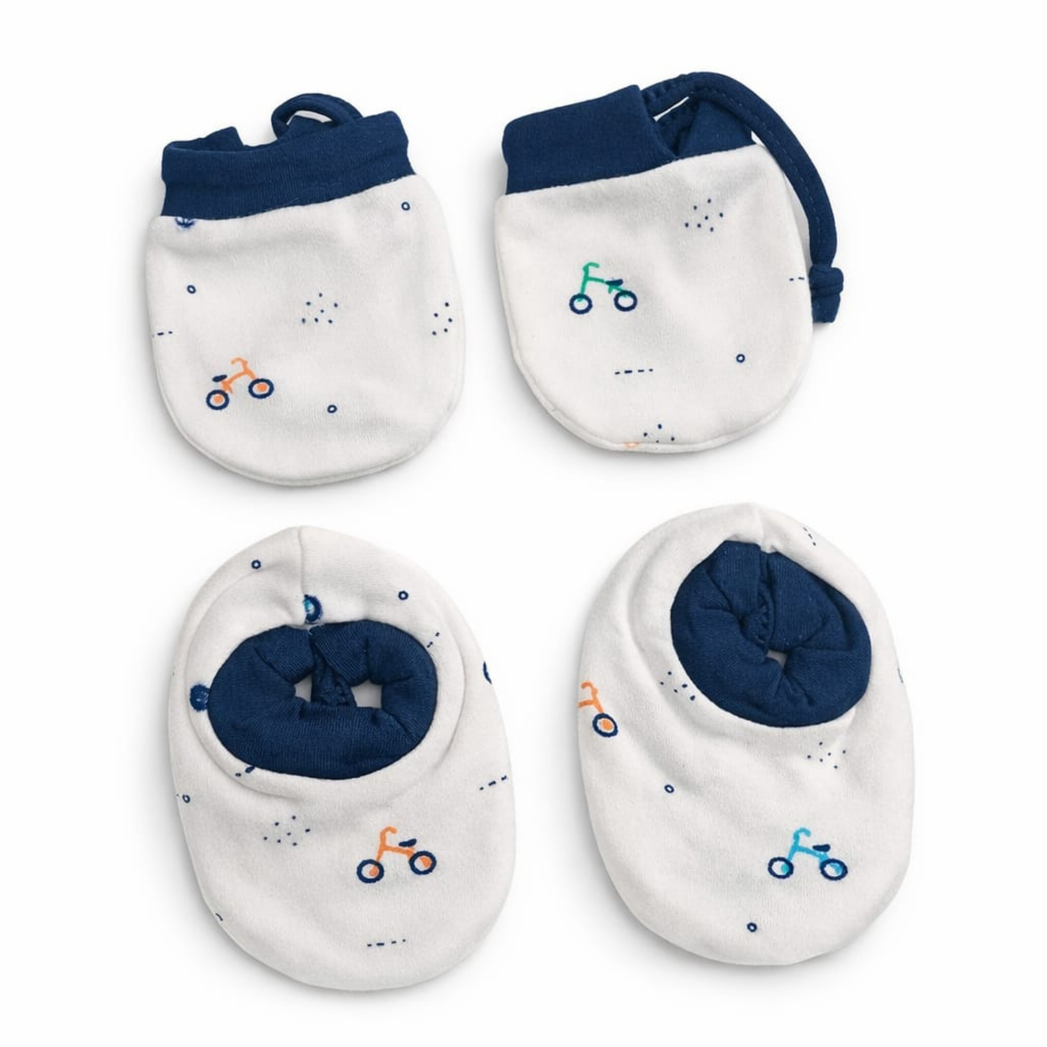 Smile Baby Newborn Mittens & Booties Set – Soft Cotton, Anti-Scratch & Warm Booties (0–12 Months, 6 Color Options)
