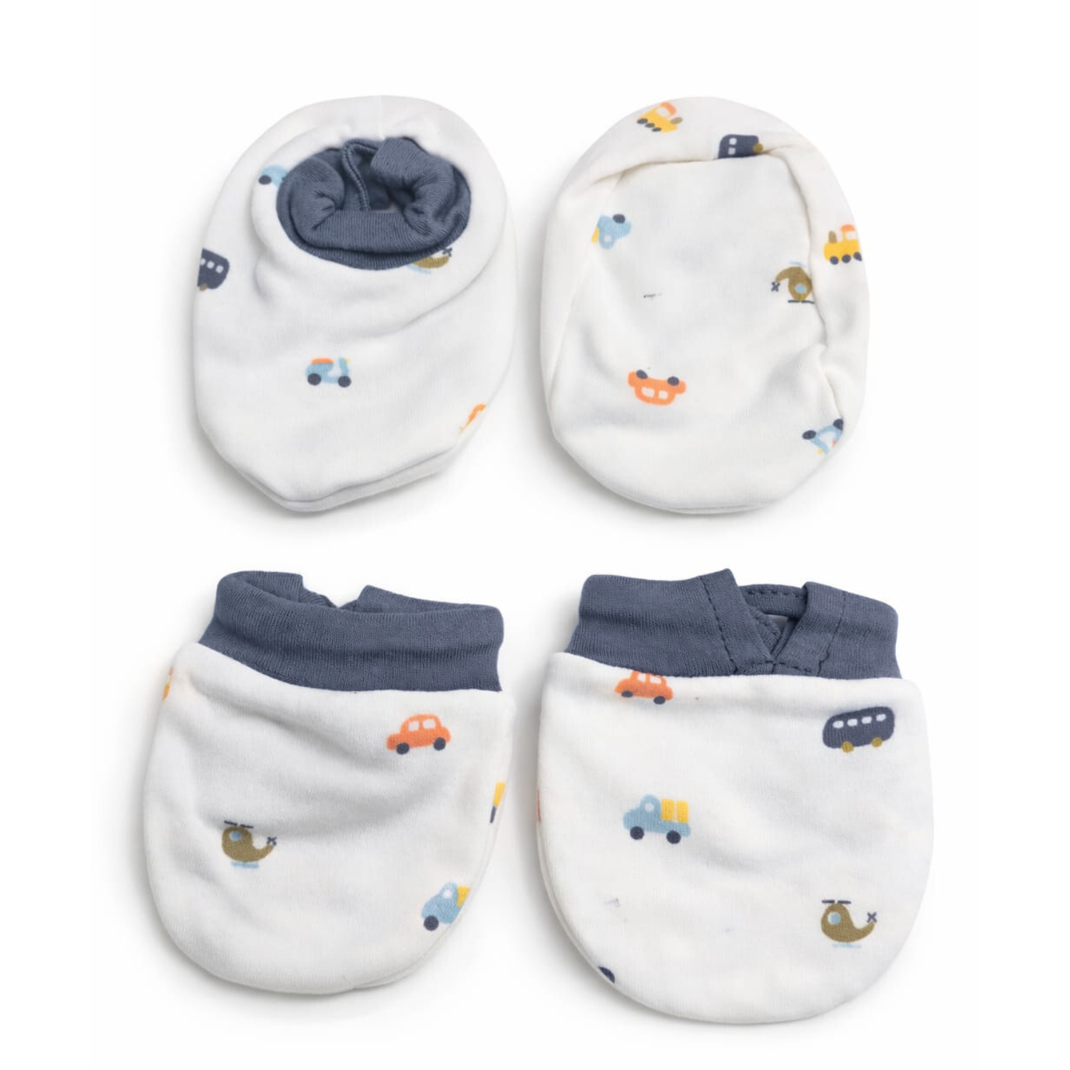 Smile Baby Newborn Mittens & Booties Set – Soft Cotton, Anti-Scratch & Warm Booties (0–12 Months, 6 Color Options)