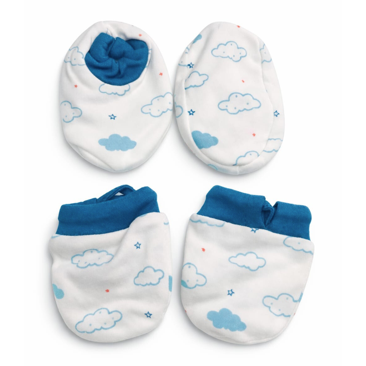 Smile Baby Newborn Mittens & Booties Set – Soft Cotton, Anti-Scratch & Warm Booties (0–12 Months, 6 Color Options)