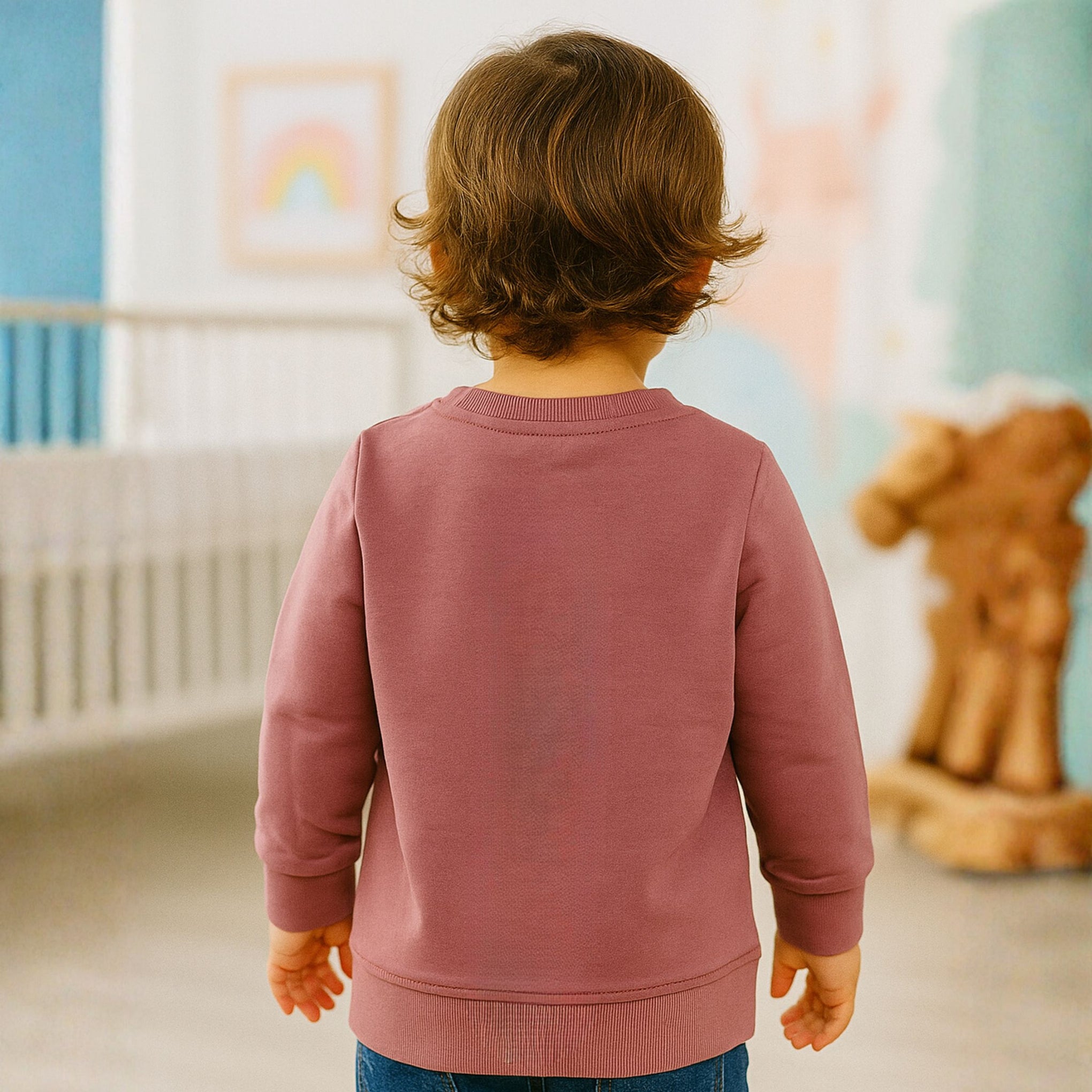 OLLYPOP “Royal Golf Club” Baby Sweatshirt – Soft Cotton Pullover for Boys (12M–6Y) – Green & Rose