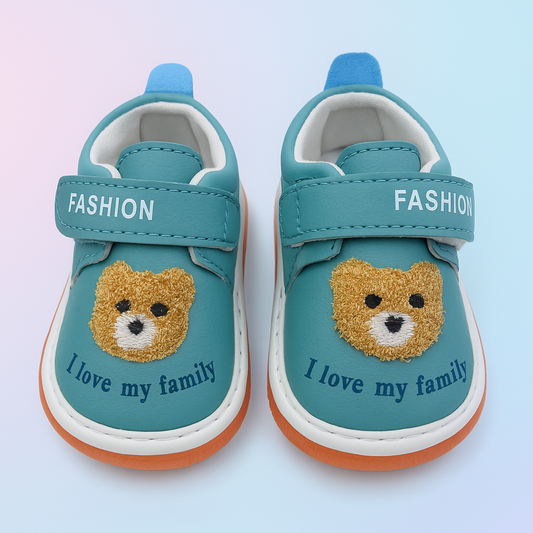 Smile Baby Chu Chu Shoes – Teddy Bear “I Love My Family” Baby Sneakers