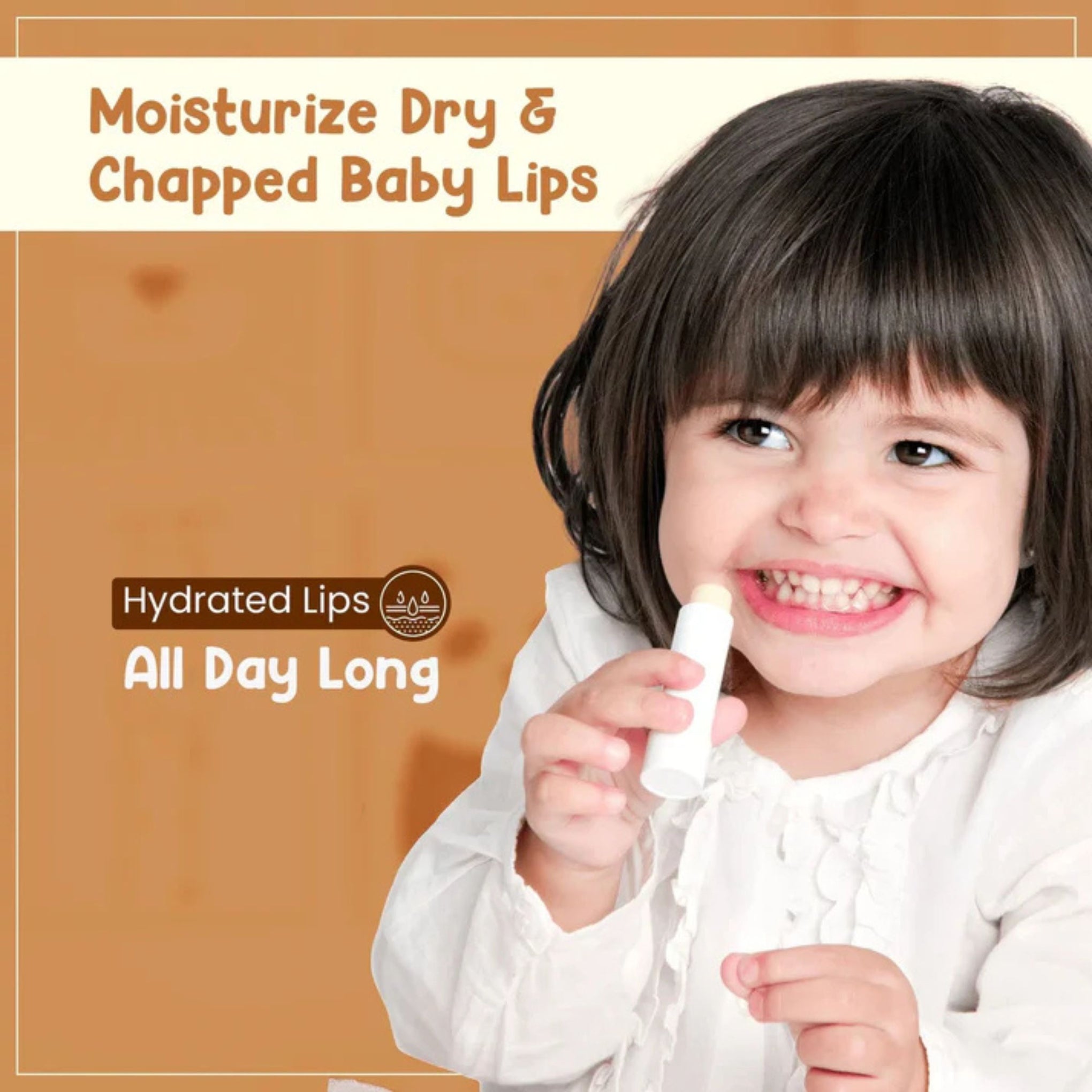 Mother Sparsh Milky Soft Baby Lip Balm 4g | Daily Moisturizing Lip Care for Babies & Kids | With Milk Protein, Coconut Oil & Shea Butter | Nourishes Dry & Chapped Lips