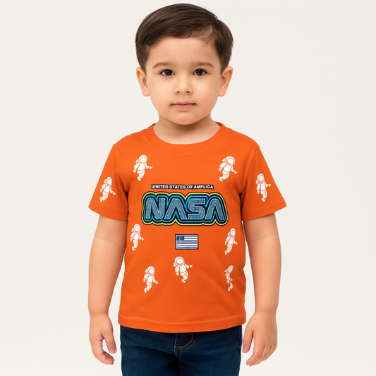 SKETCH NASA Astronaut Printed Cotton T-Shirt for Boys (18 Months–12 Years)