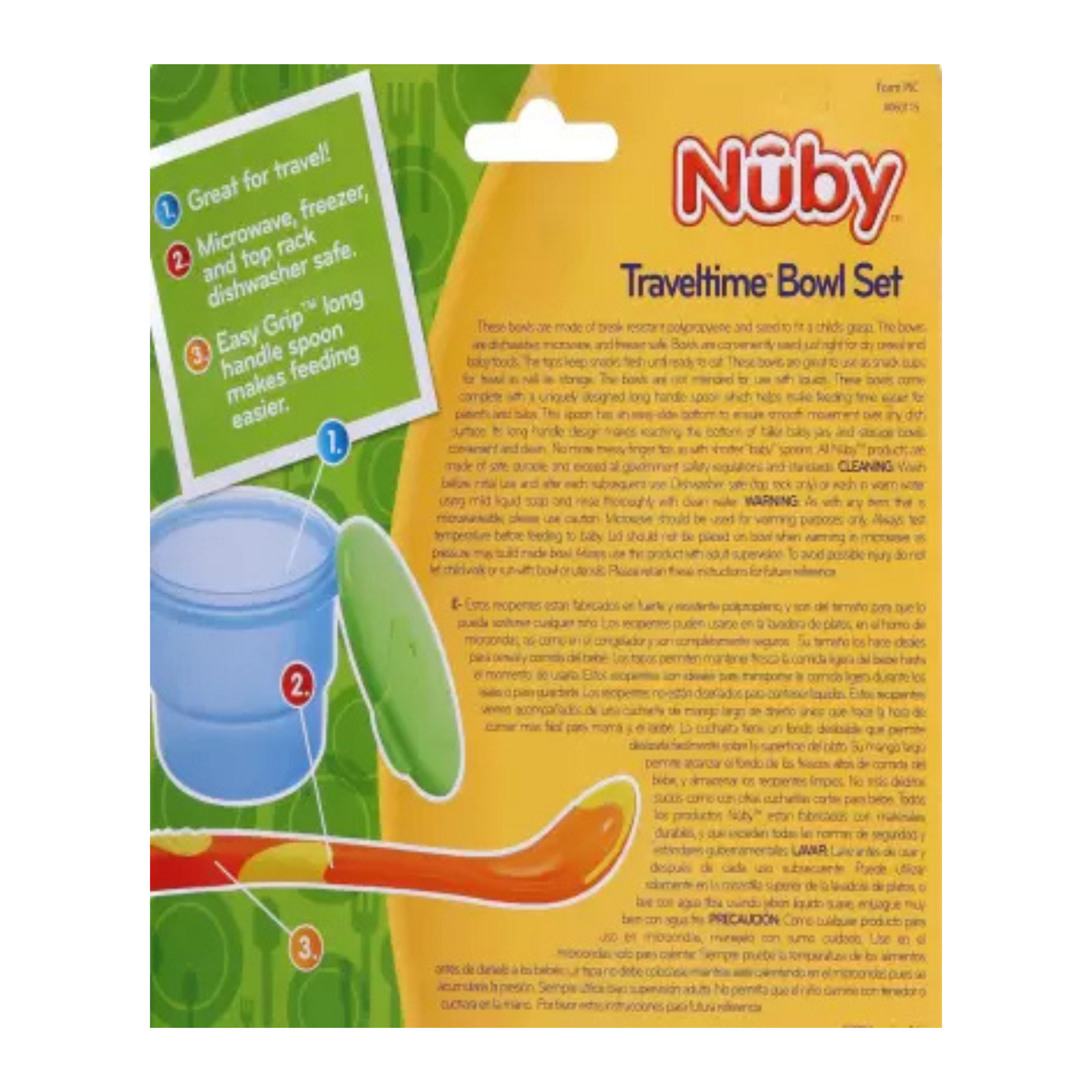 NUBY Travel Time Bowl Set of 4 bowls & 1 Spoon  (Multicolor)