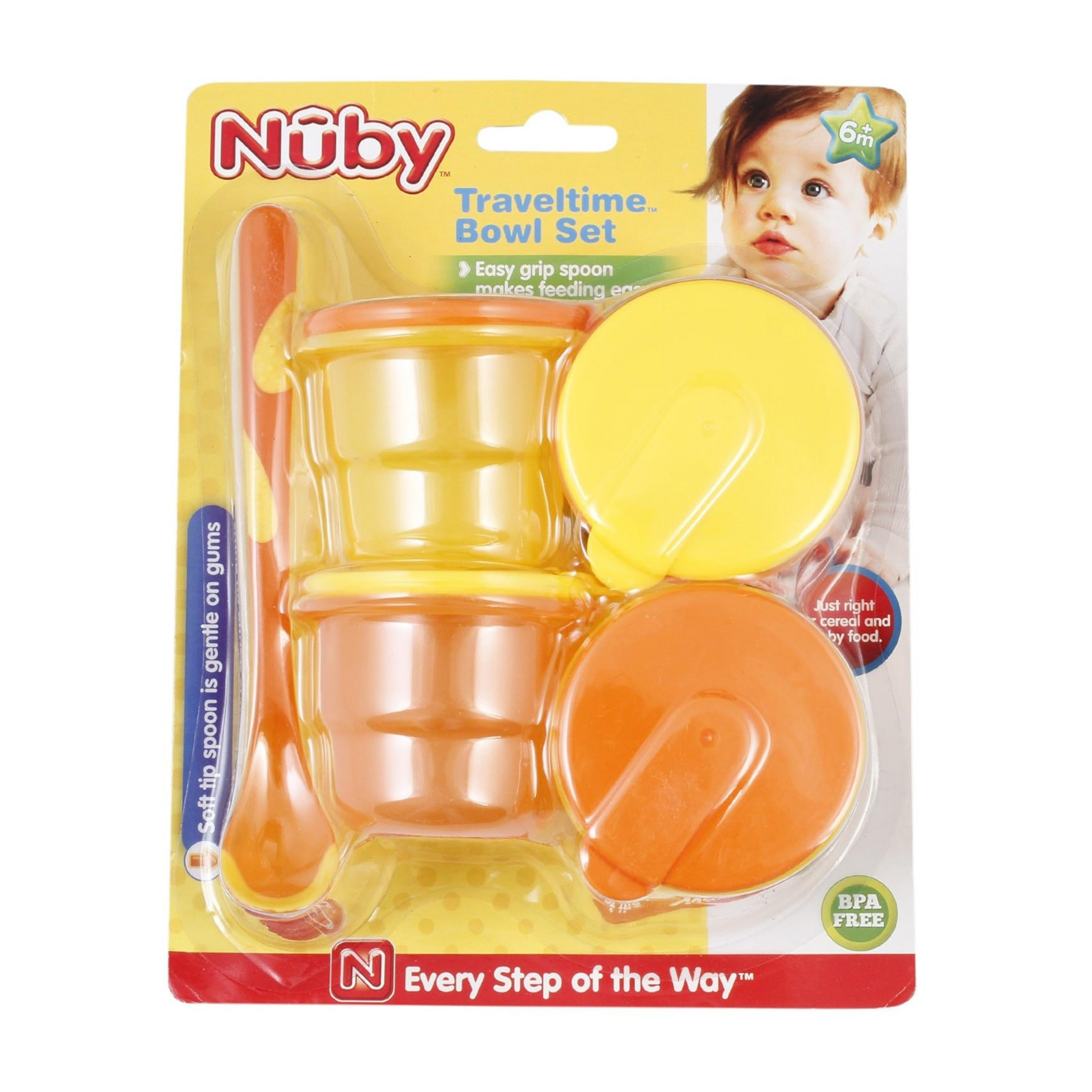 NUBY Travel Time Bowl Set of 4 bowls & 1 Spoon  (Multicolor)