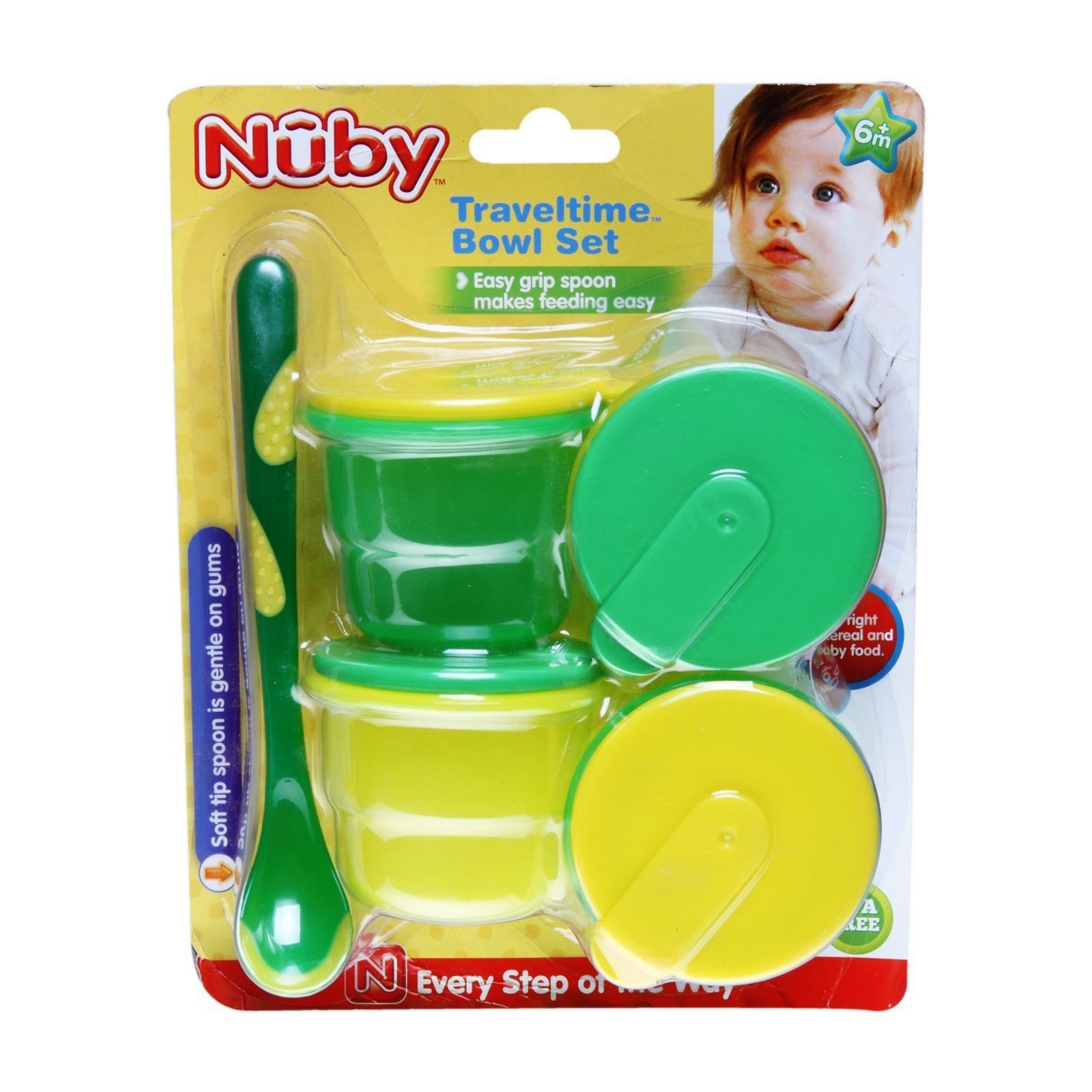 NUBY Travel Time Bowl Set of 4 bowls & 1 Spoon  (Multicolor)
