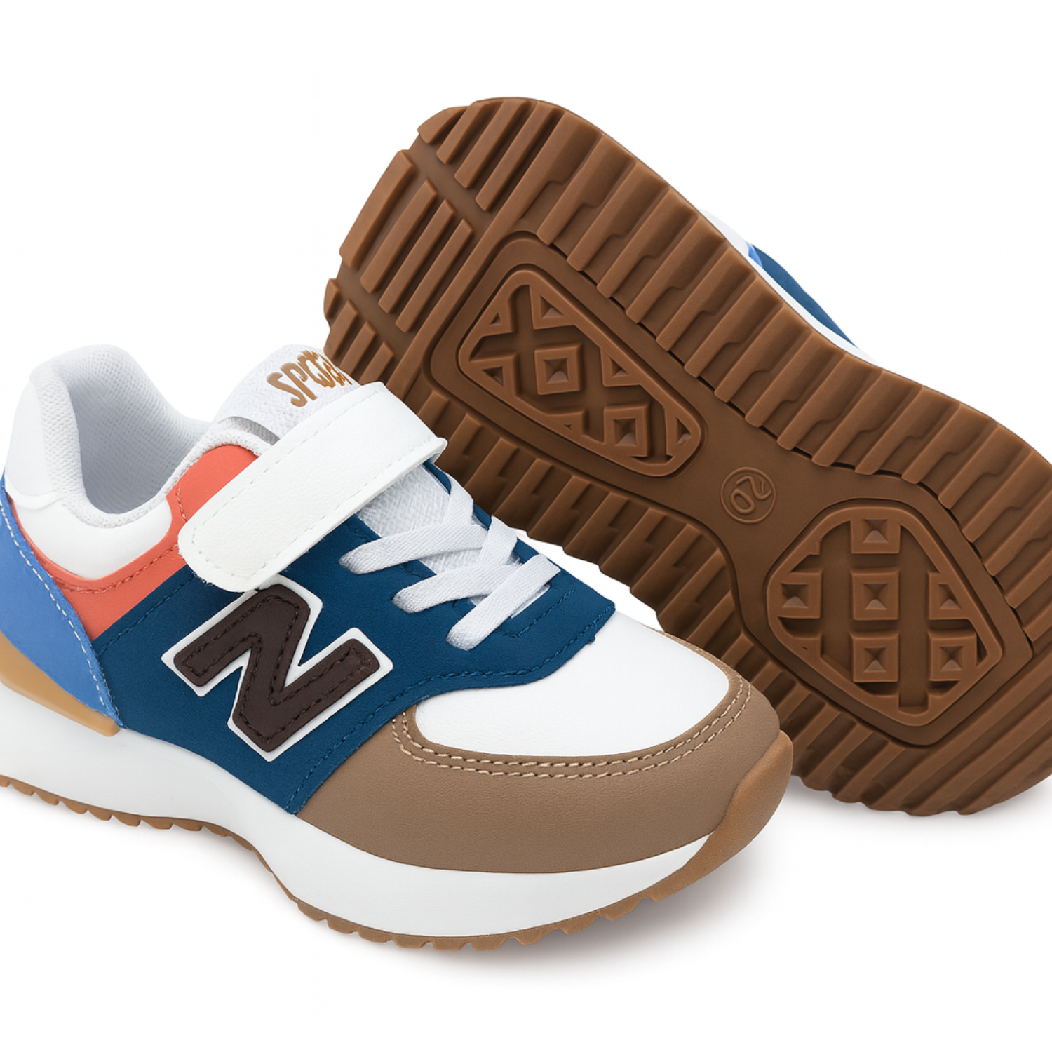 Smile Baby Kids Multi-Color Sporty Sneakers with Velcro Strap