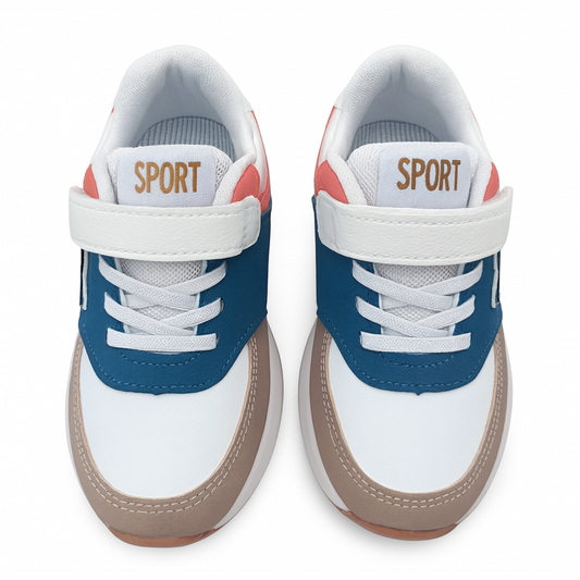 Smile Baby Kids Multi-Color Sporty Sneakers with Velcro Strap
