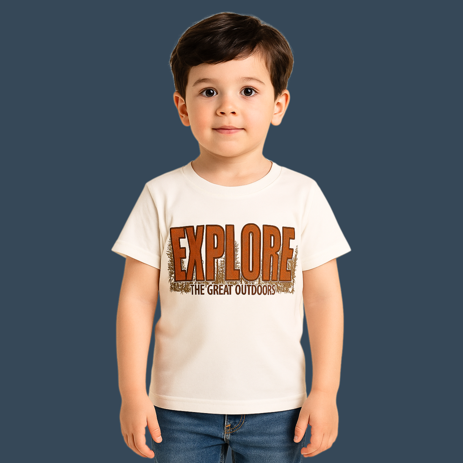 Blazo Boys’ Brown Check Shacket with Inner Printed T-shirt | 2-Piece Casual Jacket Set for Boys (4–10 Years)