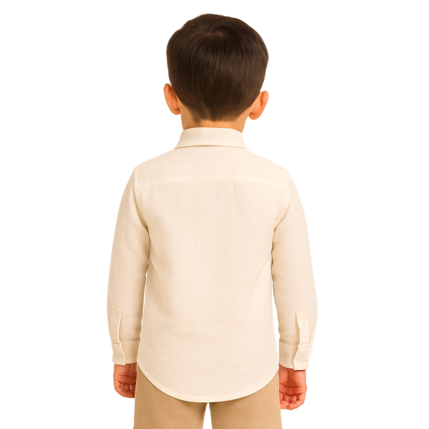 Blazo Boys’ Full Sleeve Colorblock Shirt for Kids | Soft Cotton Casual Wear for 1–12 Years | Cream, Tan & Rust Combo