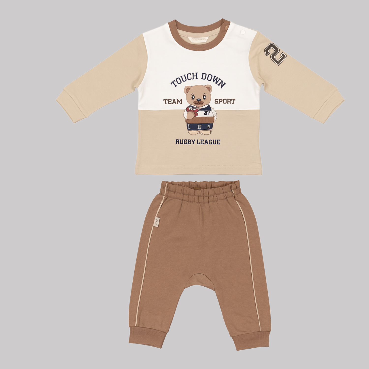 OLLYPOP Touch Down Rugby League Full Sleeve Set – 0–4Y