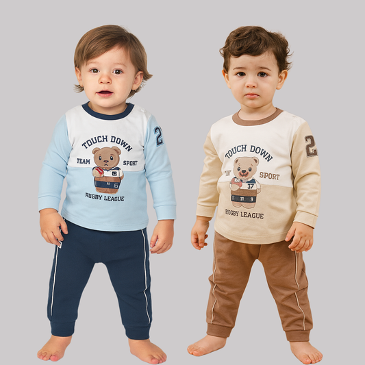 OLLYPOP Touch Down Rugby League Full Sleeve Set – 0–4Y