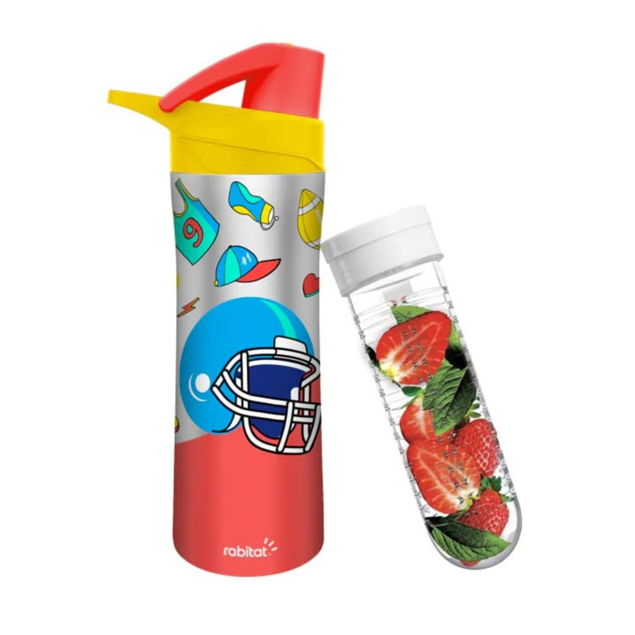 Rabitat NUTRI Lock Stainless Steel Water Bottle Mad Eye 550 ml - 2 Years Brand Warranty | Stainless Steel Water Bottle | 5925