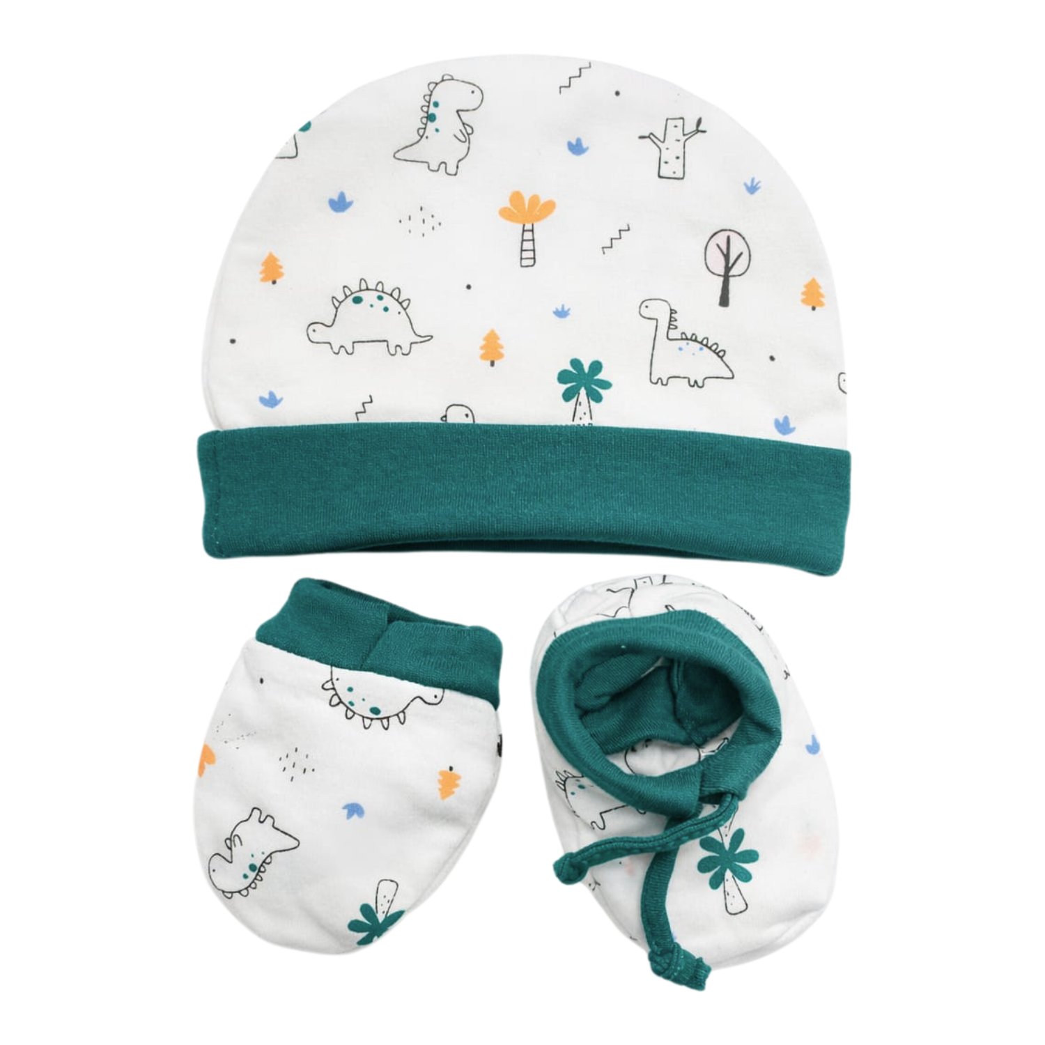 Smile Baby Newborn Cap, Mittens & Booties Set – Soft Cotton Head-to-Toe Comfort (0–12 Months)