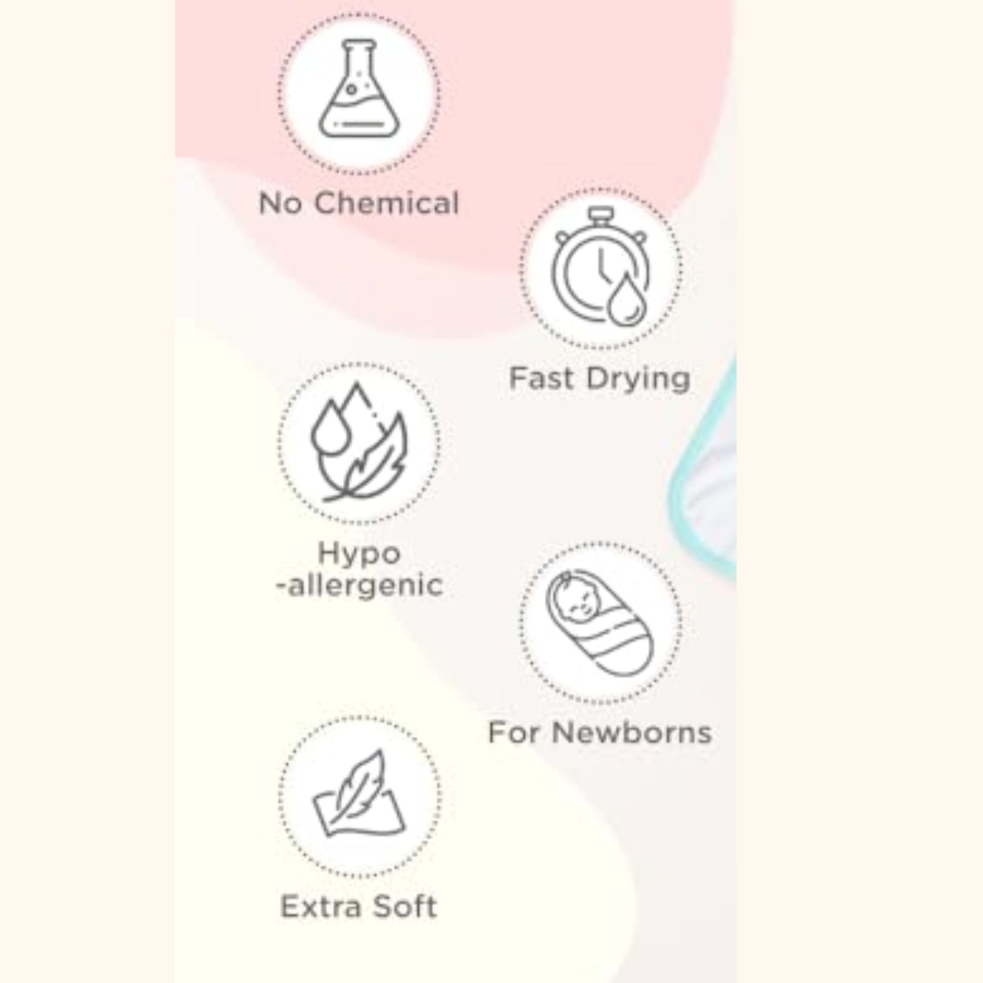 Smile Baby Ultra Soft Hooded Baby Towel | 100% Cotton Baby Bath Towel with Cute Bee & Floral Print | Lightweight, Absorbent & Gentle on Skin | Grey Border | For Newborns & Infants (0-12 Months)