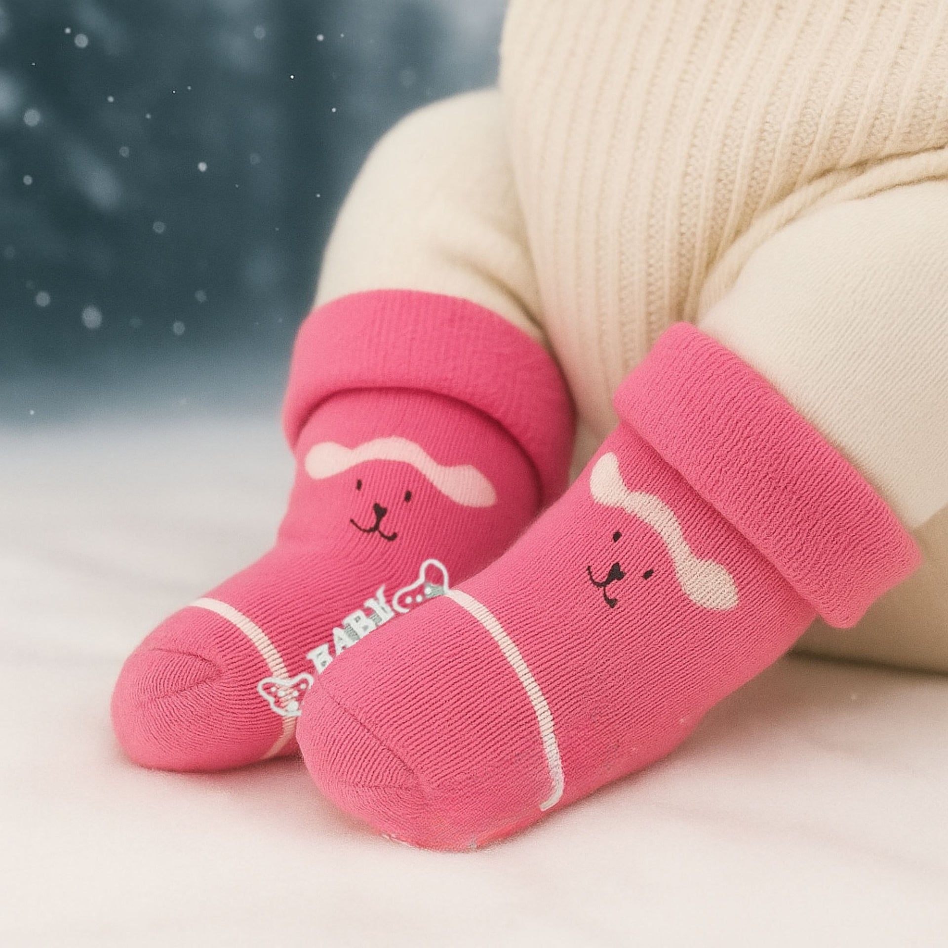 SMILE BABY New Born Baby socks – Soft, Warm & Non-Slip Socks for Infants (0–12 Months)