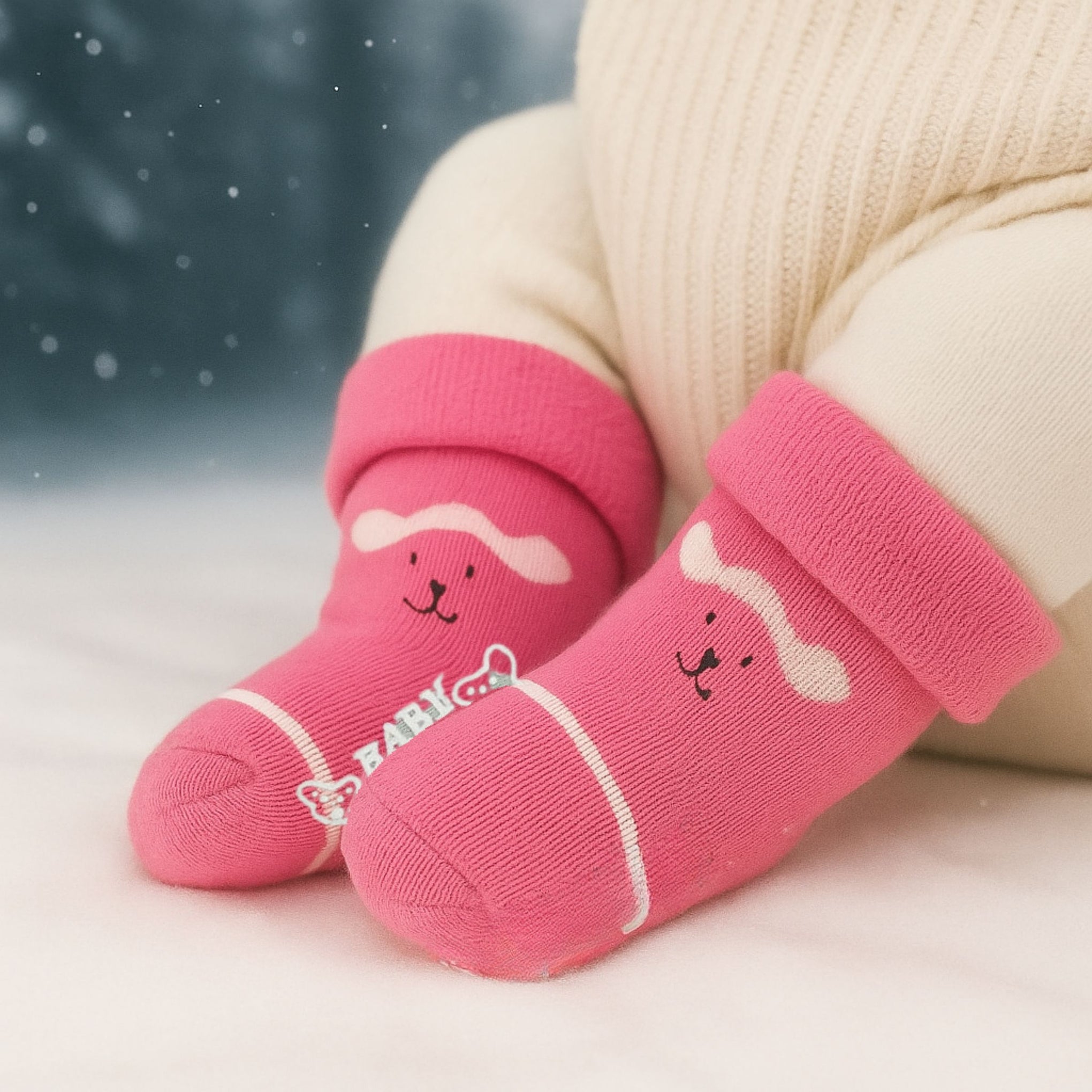 SMILE BABY New Born Baby socks – Soft, Warm & Non-Slip Socks for Infants (0–12 Months)