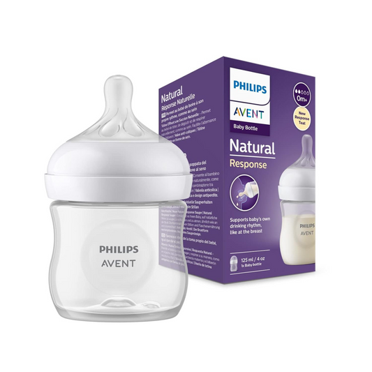 Philips Avent Natural Response Baby Feeding Bottle - 125 ml  (Transparent (White) SCY900/01
