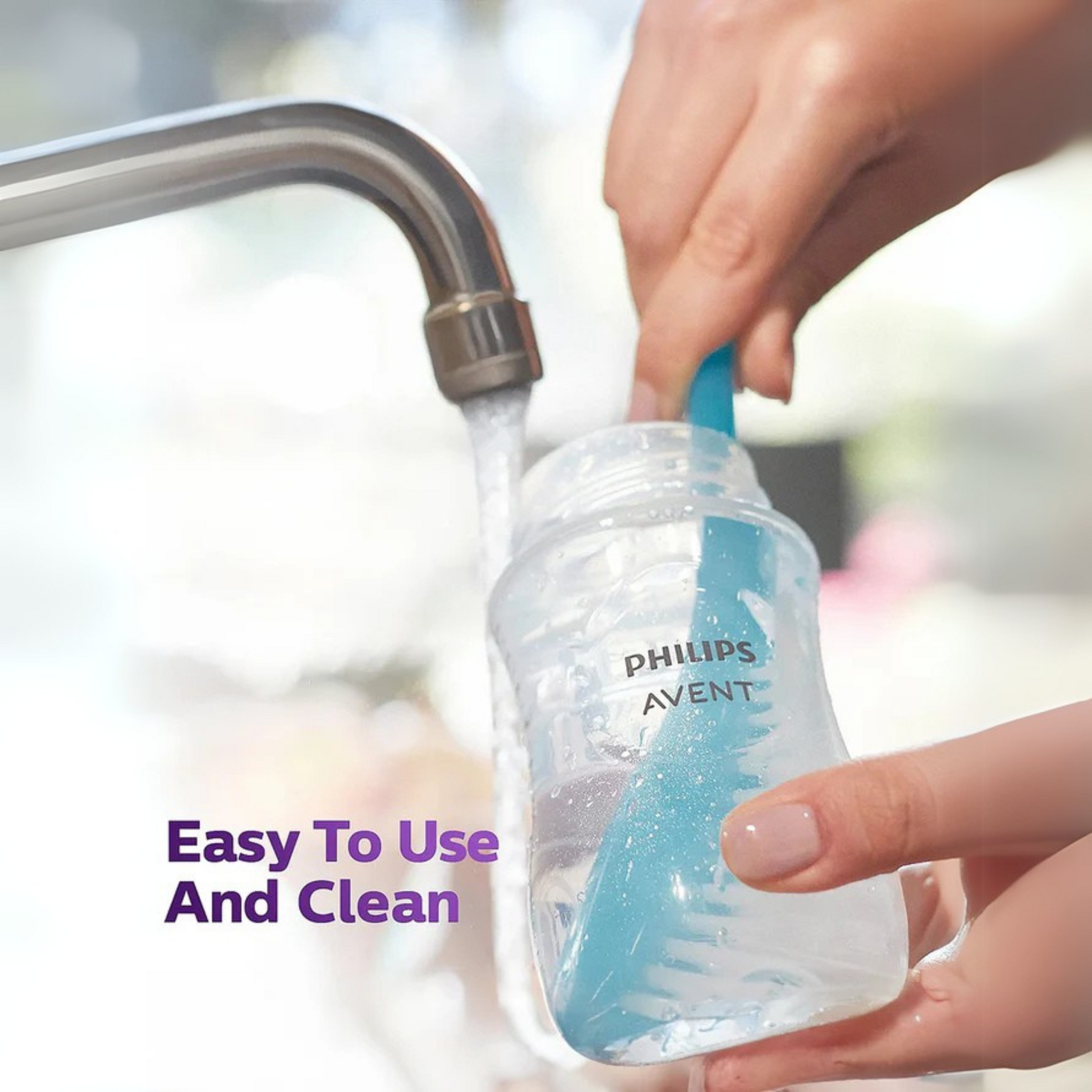 Philips Avent Natural Response Feeding Bottle-AirFree Vent-260 ml-With Flow 3 Nipple-Transparent-1M+
