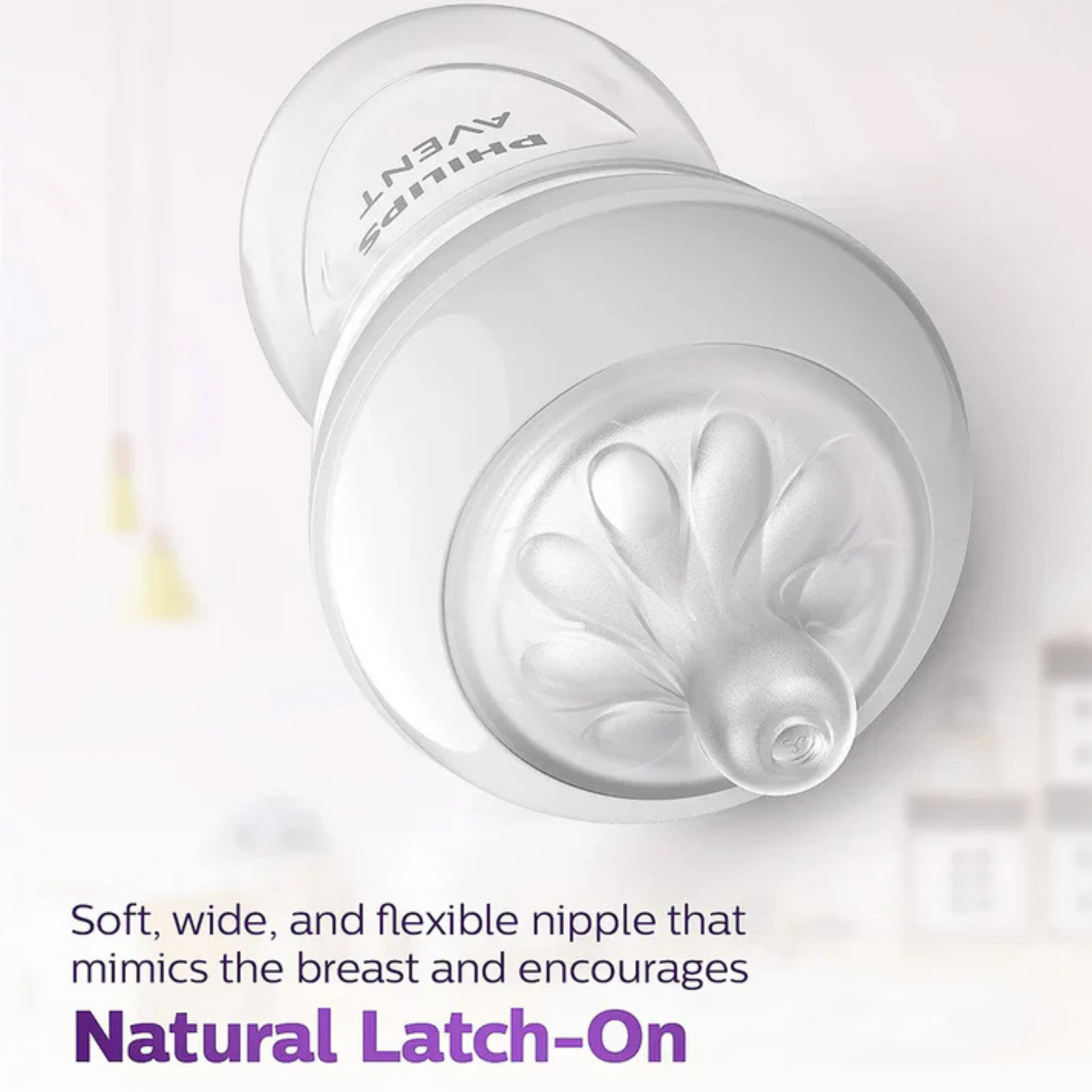 Philips Avent Natural Response Feeding Bottle-AirFree Vent-260 ml-With Flow 3 Nipple-Transparent-1M+