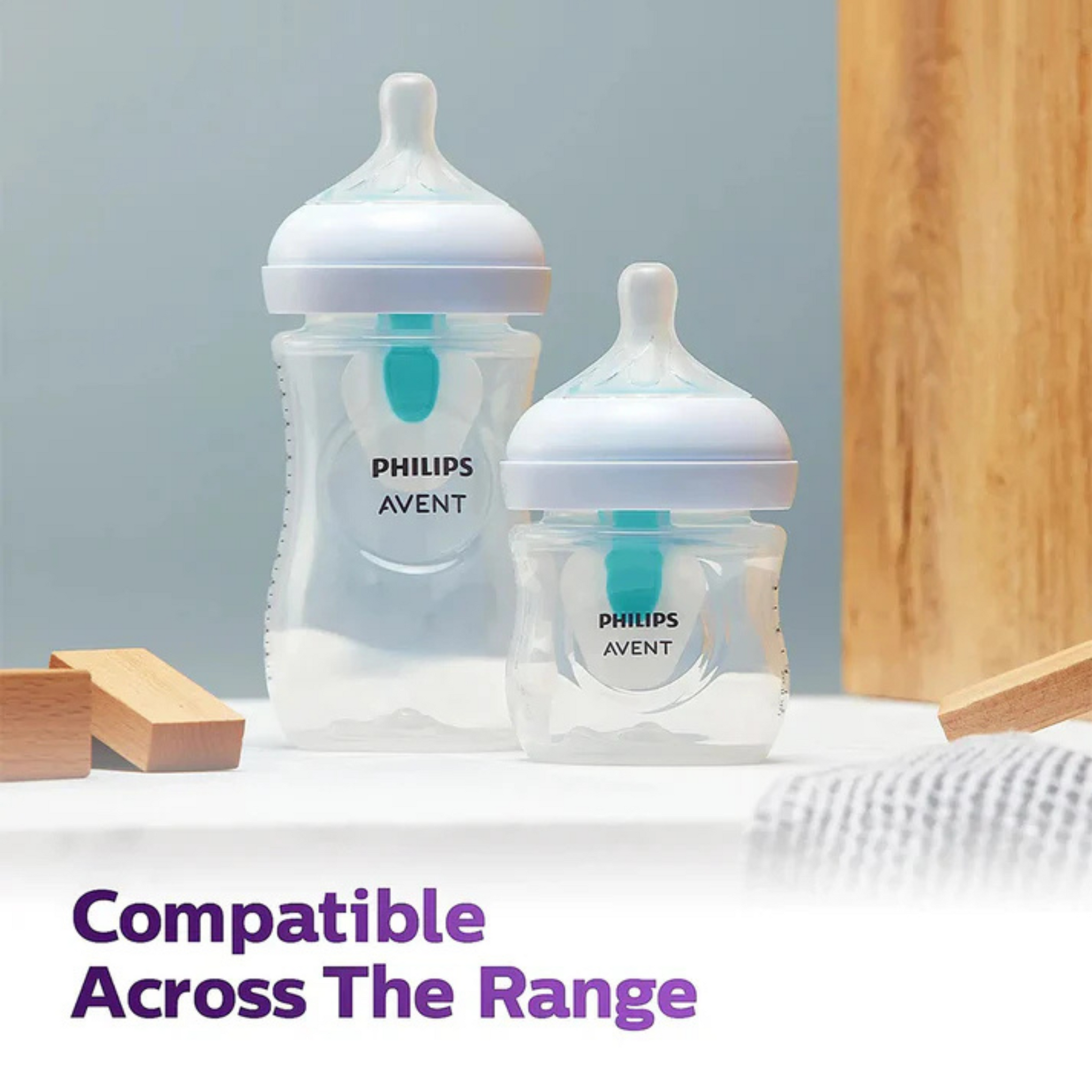 Philips Avent Natural Response Feeding Bottle-AirFree Vent-260 ml-With Flow 3 Nipple-Transparent-1M+