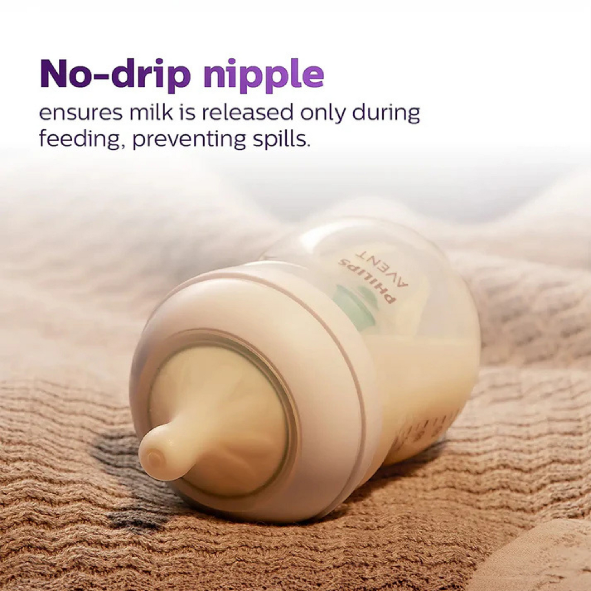 Philips Avent Natural Response Feeding Bottle-AirFree Vent-260 ml-With Flow 3 Nipple-Transparent-1M+