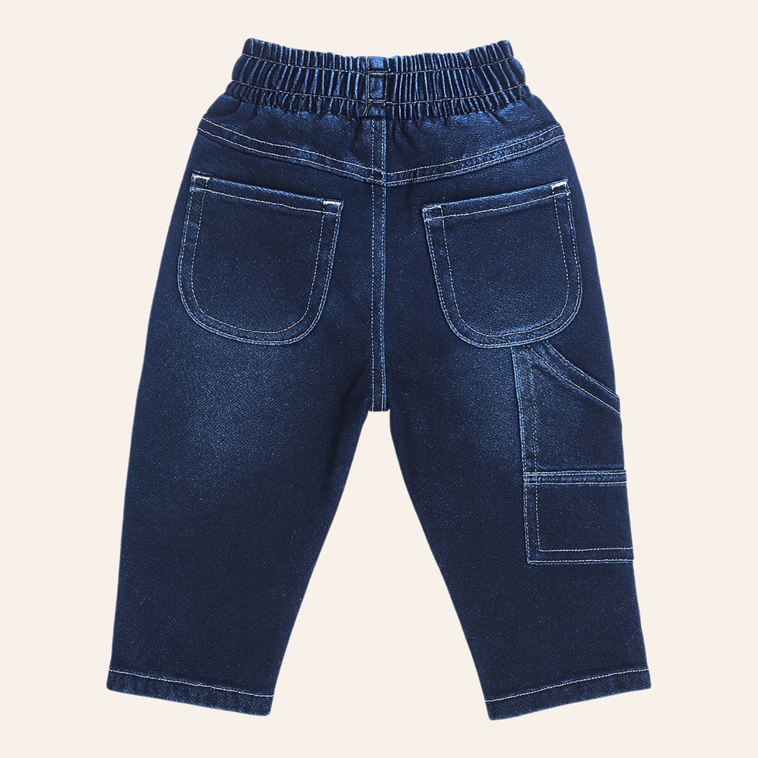 Smile Baby Boys Stretchable Denim Jogger Jeans with Drawstring – Comfort Fit for 18 Months to 14 Years