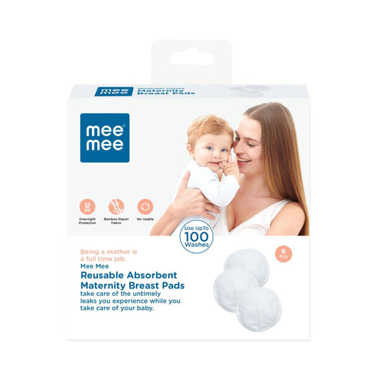 Mee Mee Breast Pad | Breast Pad for Feeding Mothers | 6 pcs Breast pad | CREAM COLOR