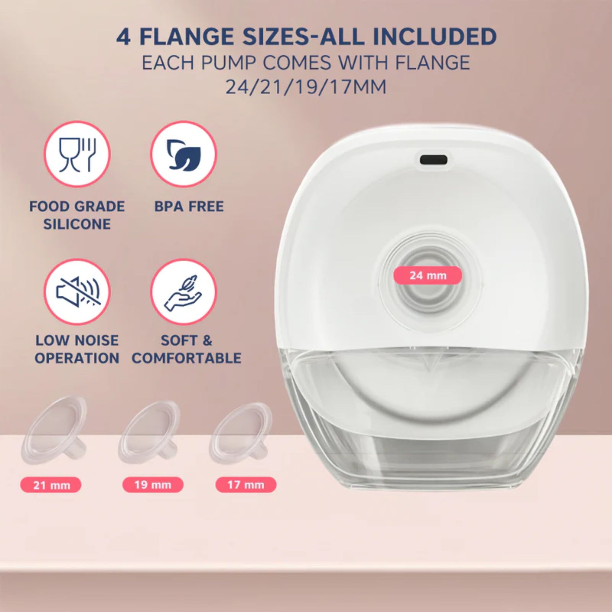 Hopop Hands-Free Wearable Breast Pump – Portable, BPA-Free, Comfortable & Quiet Pump for Moms