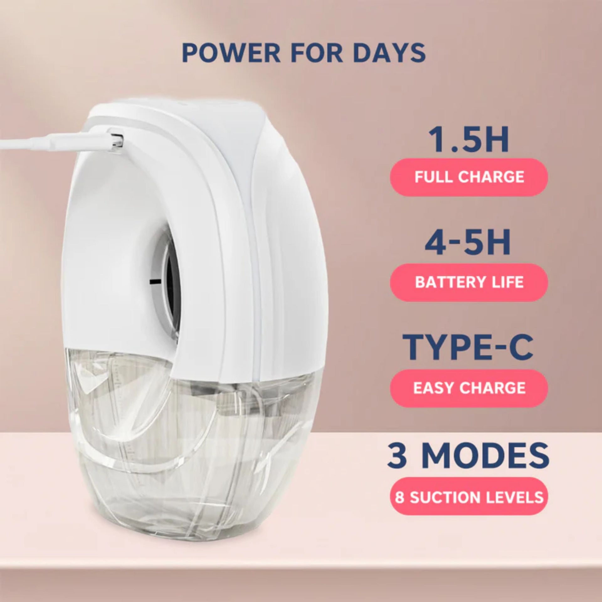 Hopop Hands-Free Wearable Breast Pump – Portable, BPA-Free, Comfortable & Quiet Pump for Moms