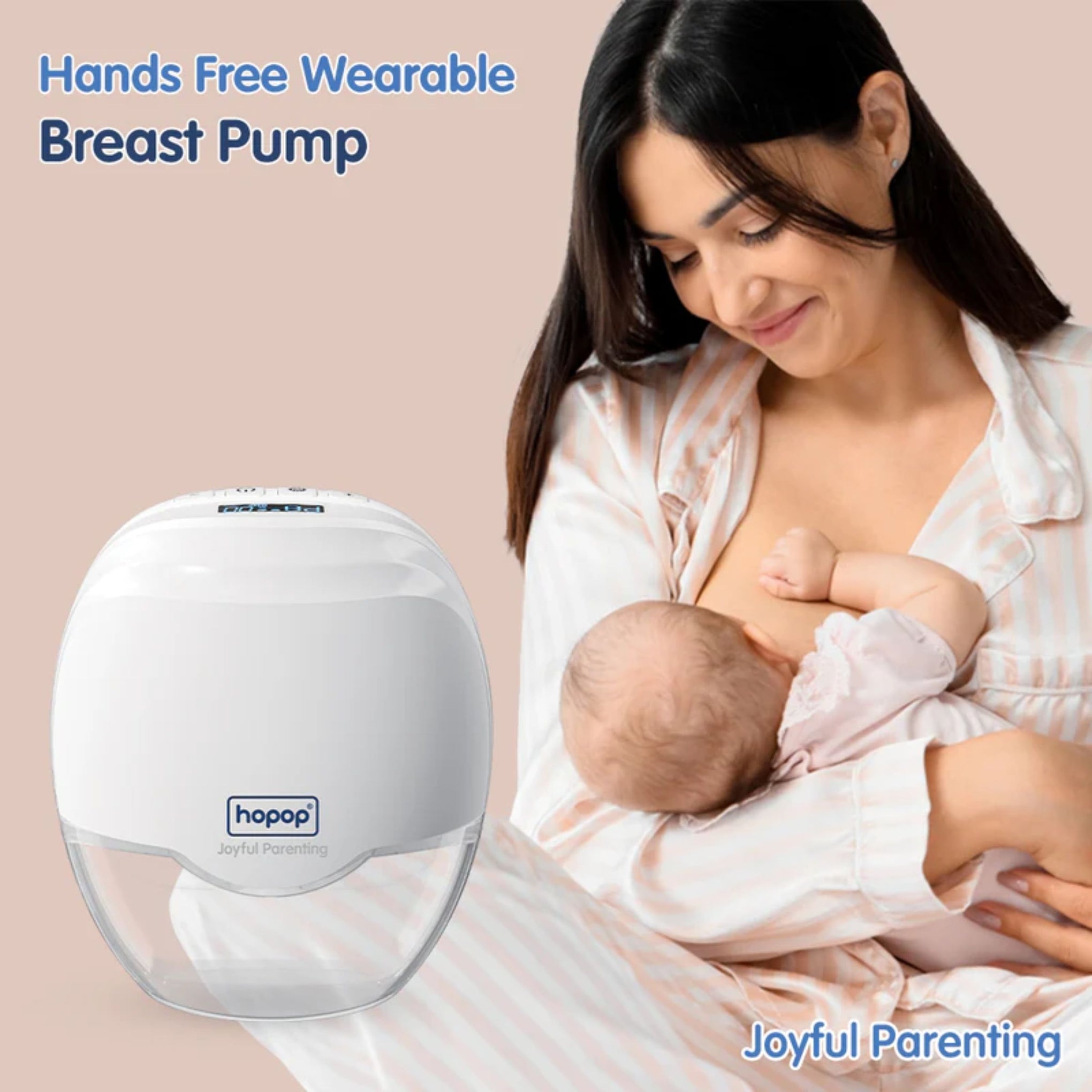 Hopop Hands-Free Wearable Breast Pump – Portable, BPA-Free, Comfortable & Quiet Pump for Moms