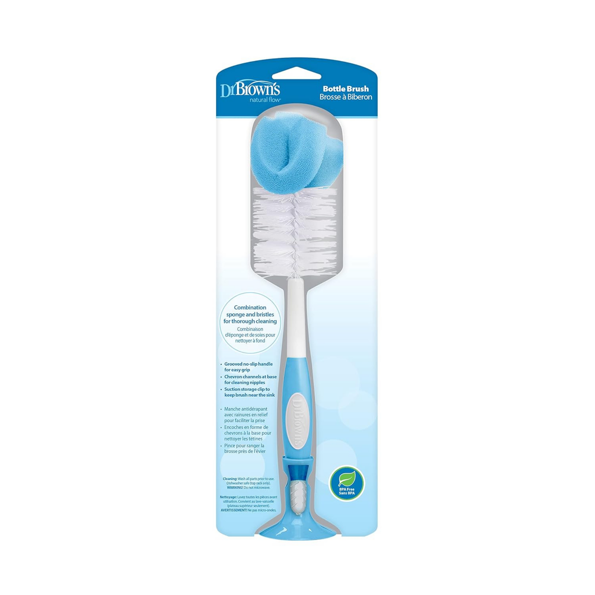 Dr. Brown's Bottle Plastic Brush, Blue, (Pack of 1)