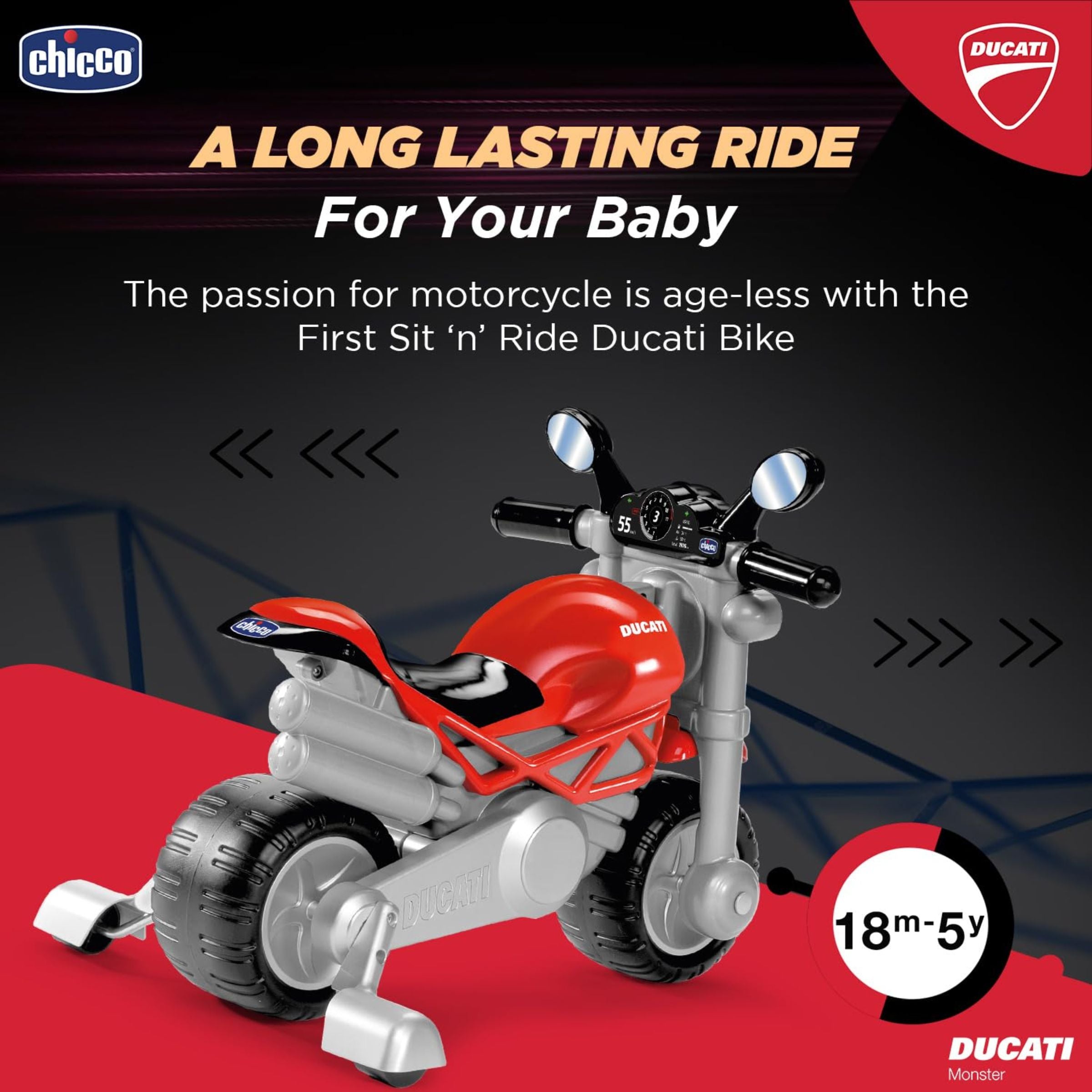 Chicco Ducati Monster キッズ用　バイク　モンスター Chicco Ducati Monster キッズ用 バイク モンスター Chicco
