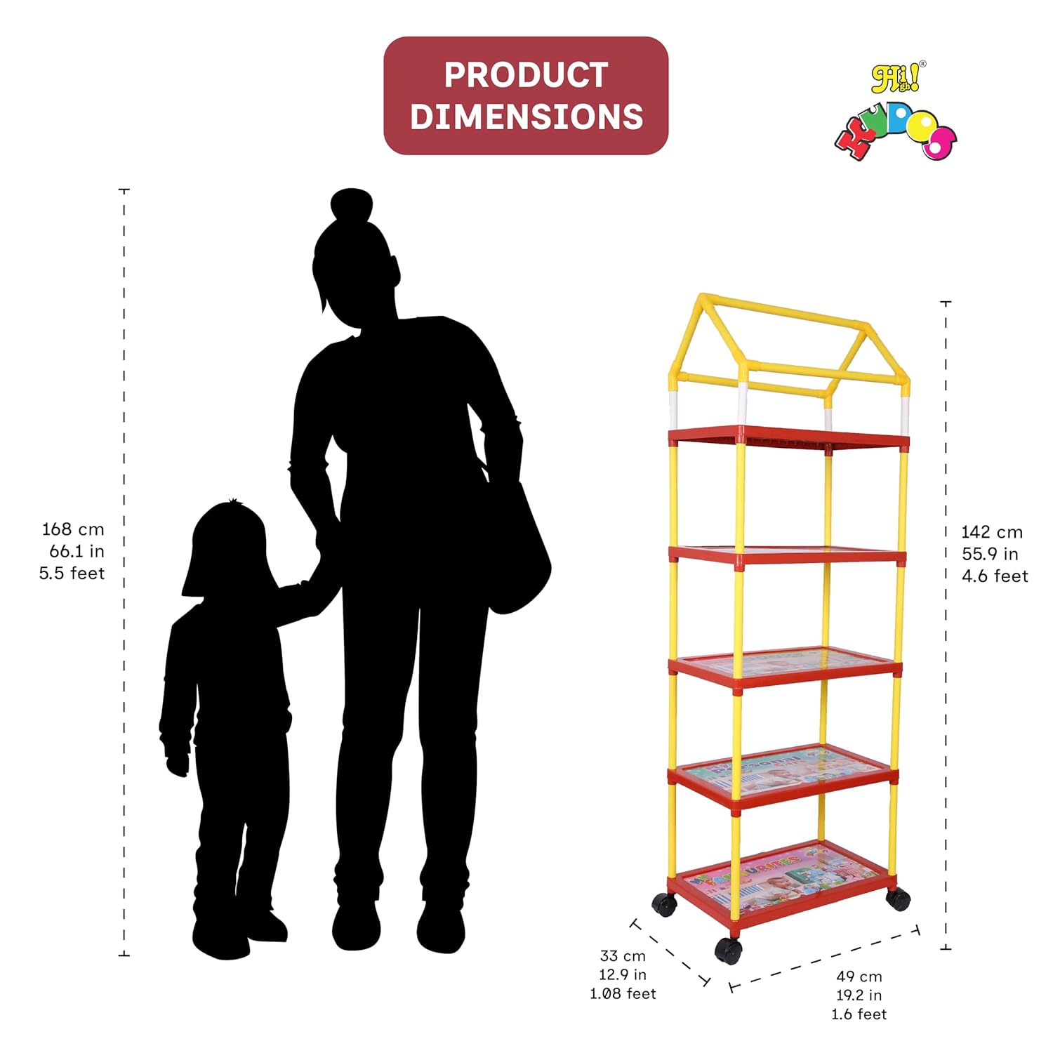 DISNEY Kids Princess Fabric Wardrobe Organizer with Wheels – “My Little Princess” Portable Storage Closet for Girls