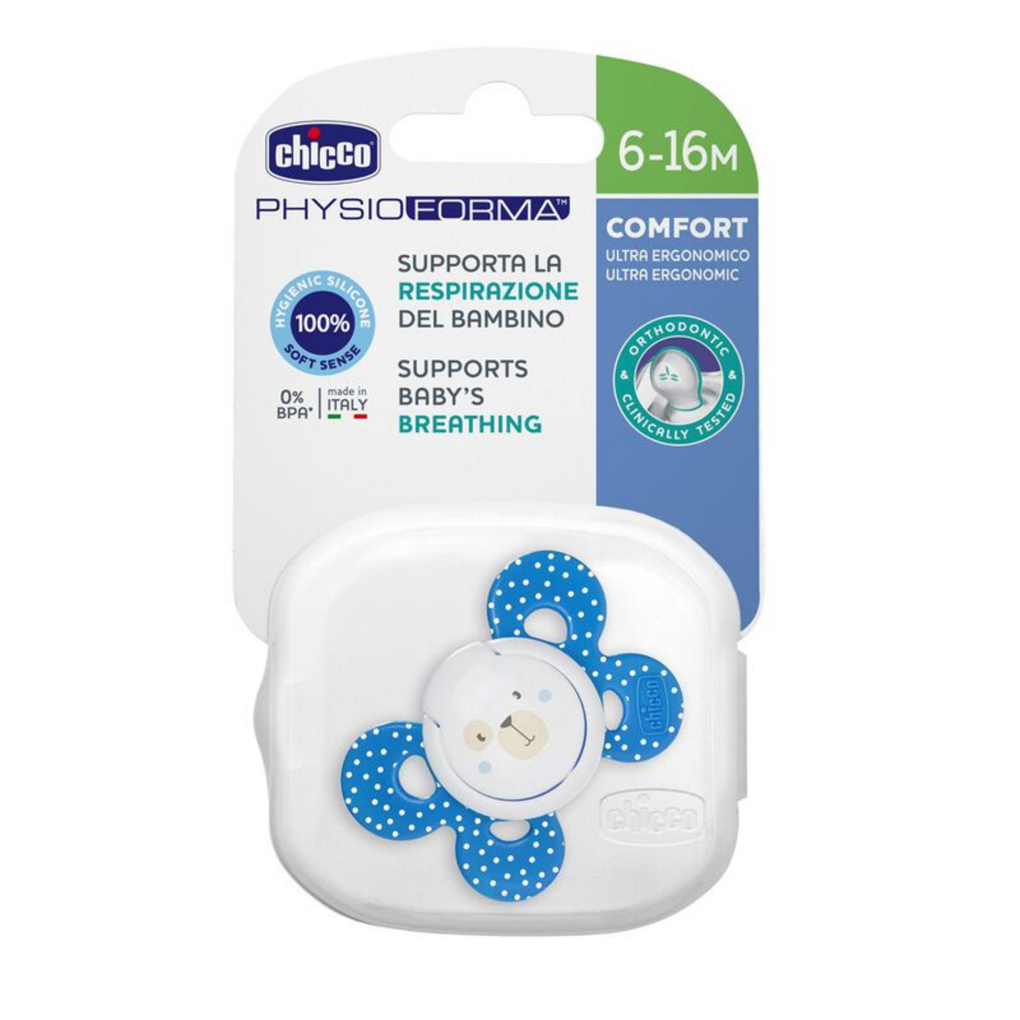 Chicco Comfort Soother (6-16m) (Blue) (1 Pc)