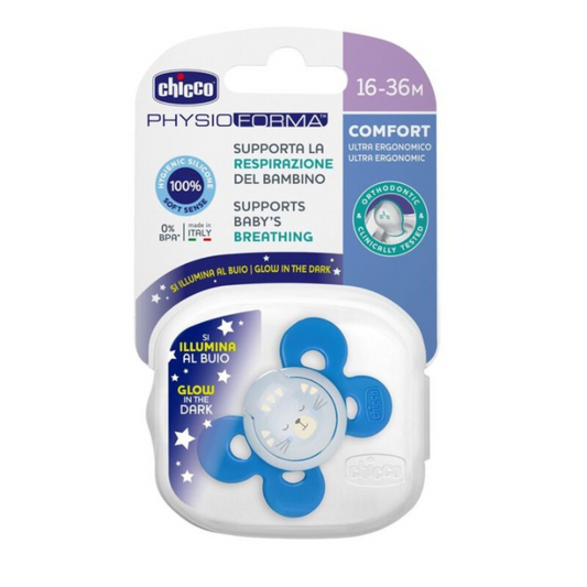 CHICCO SOOTHER COMFORT BLUE LUMI 16-36M 1PC