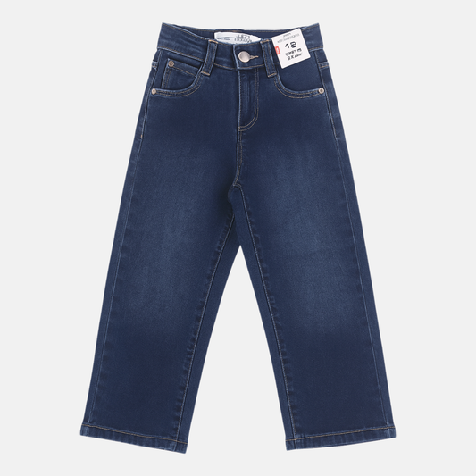 Girls Dark Blue Denim Jeans – LOVEKINS (Age 18M–6Y)