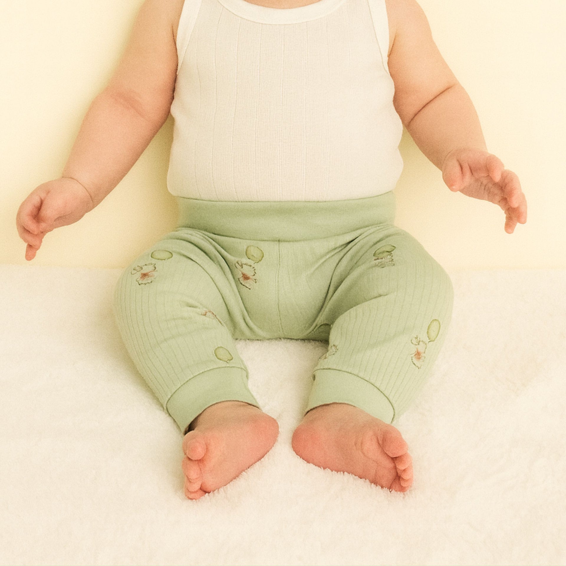 Premium Ribbed Cotton Baby Leggings – Soft, Breathable, Printed Pants for Newborns (Pack of 3) available any 3 colors of pack