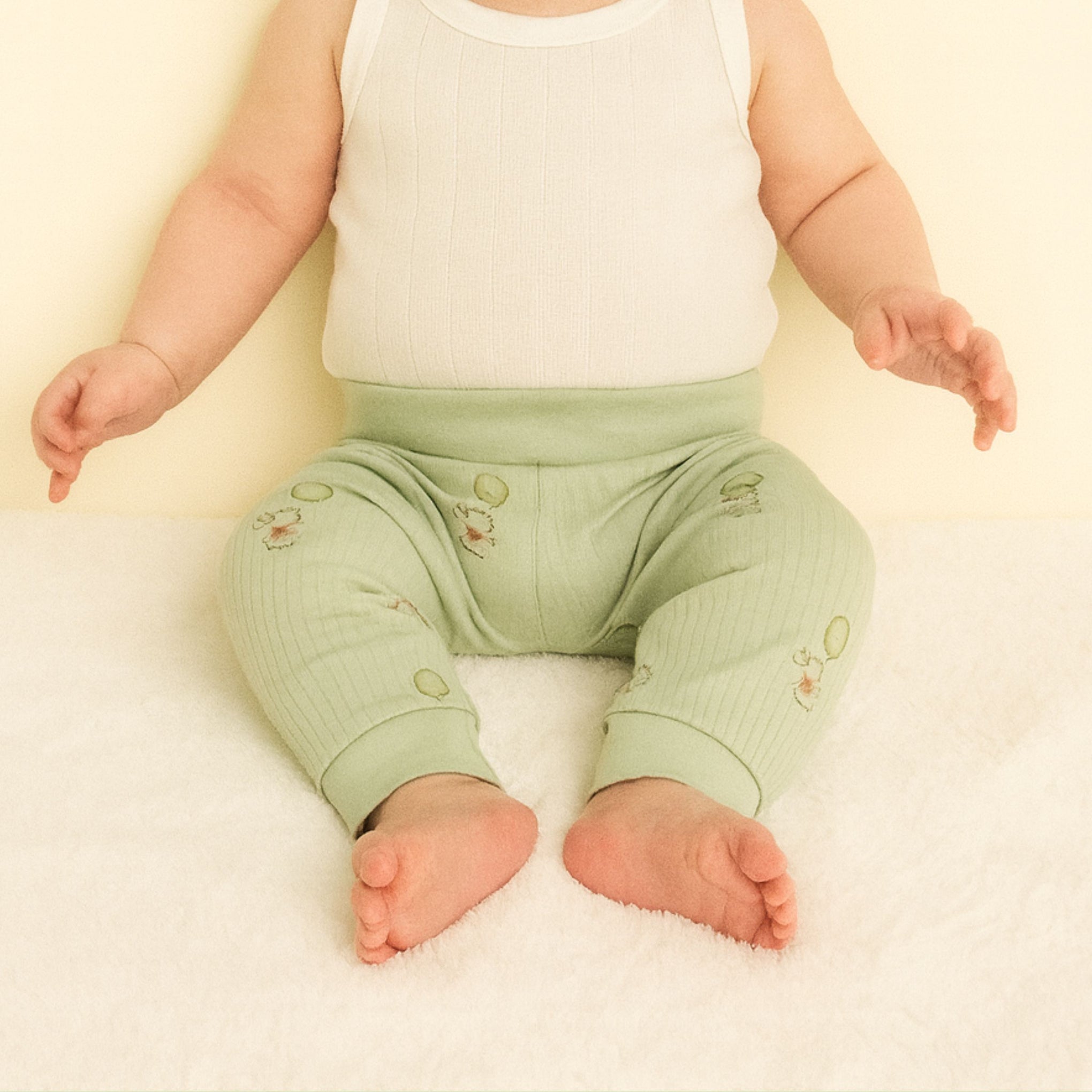 Premium Ribbed Cotton Baby Leggings – Soft, Breathable, Printed Pants for Newborns (Pack of 3) available any 3 colors of pack