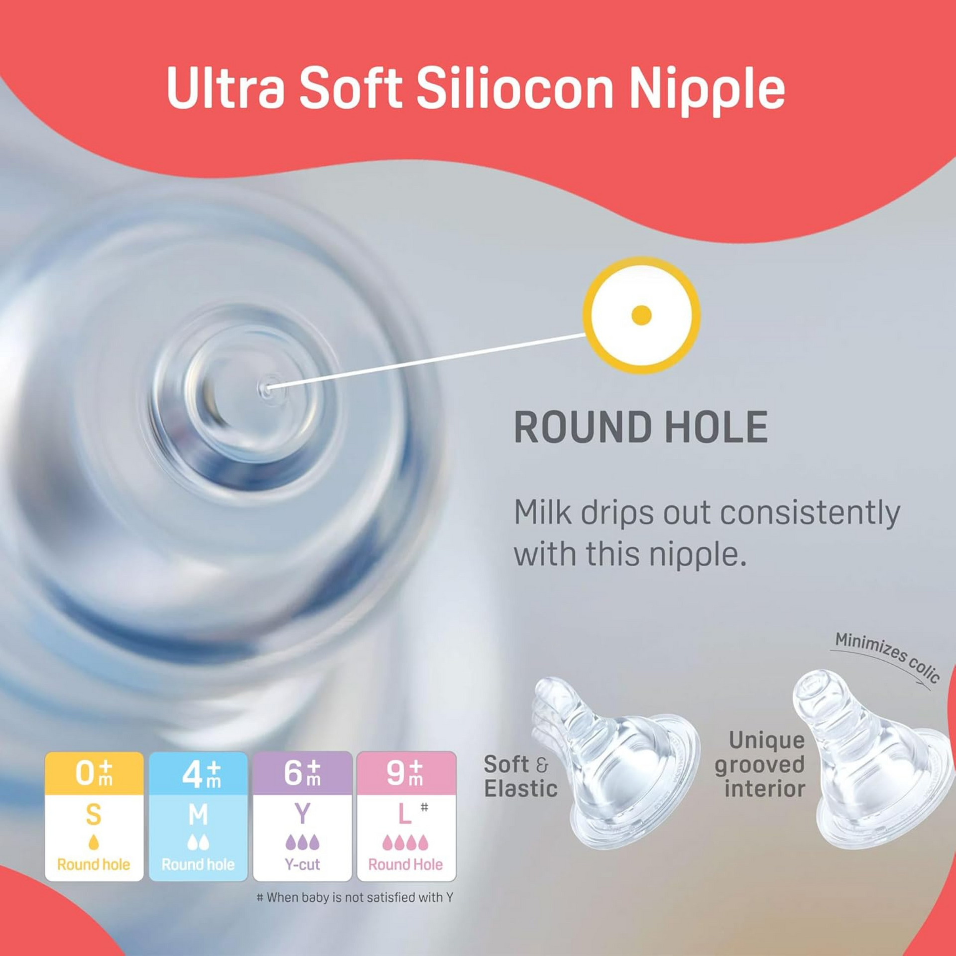 Pigeon Glass Baby Feeding Bottle, With Added Nipple L, For 9+ Month Babies,BPS Free,BPA Free,With Add Nipple L, 240 ml